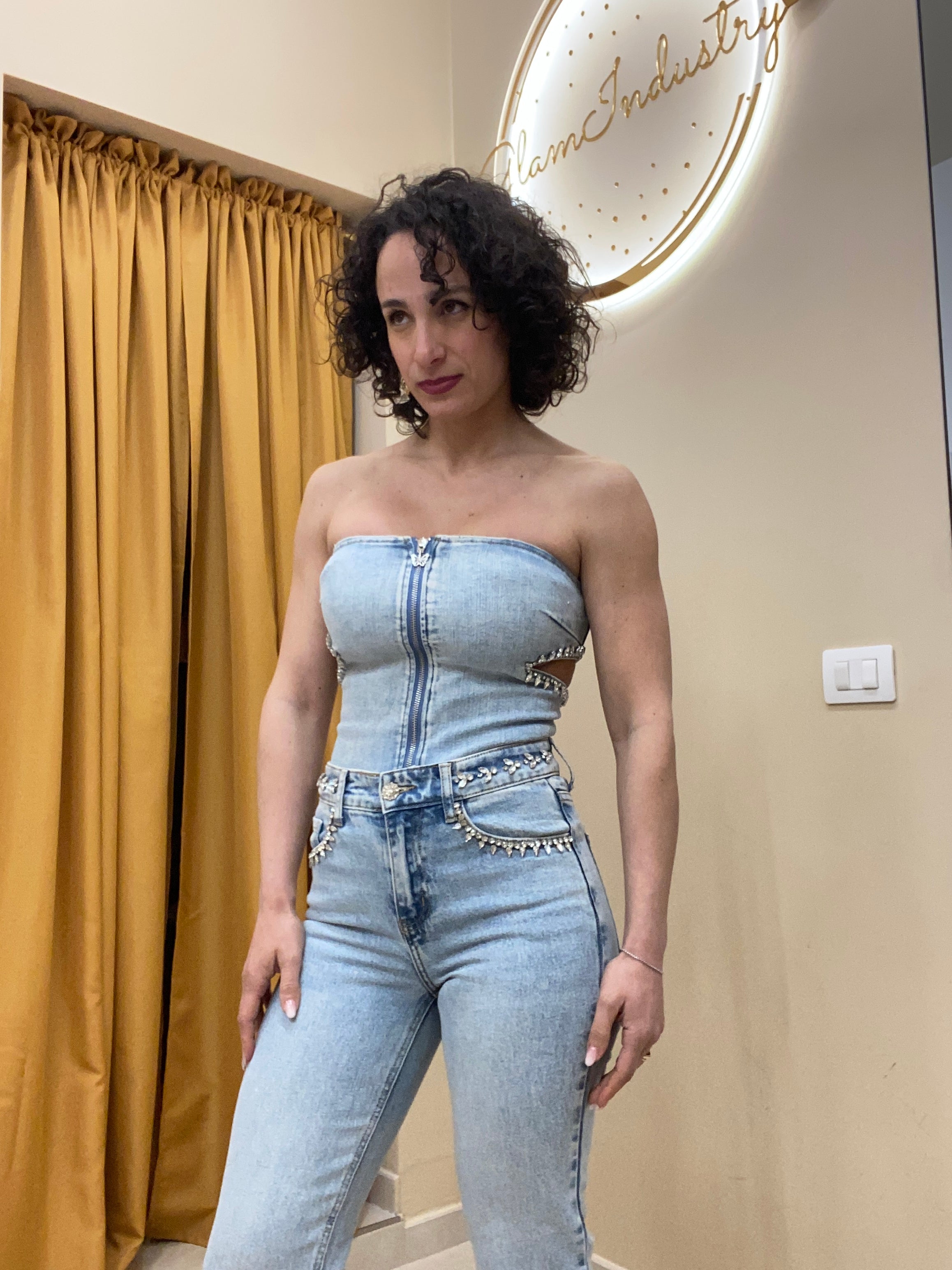Jeans+Bustino brillantini