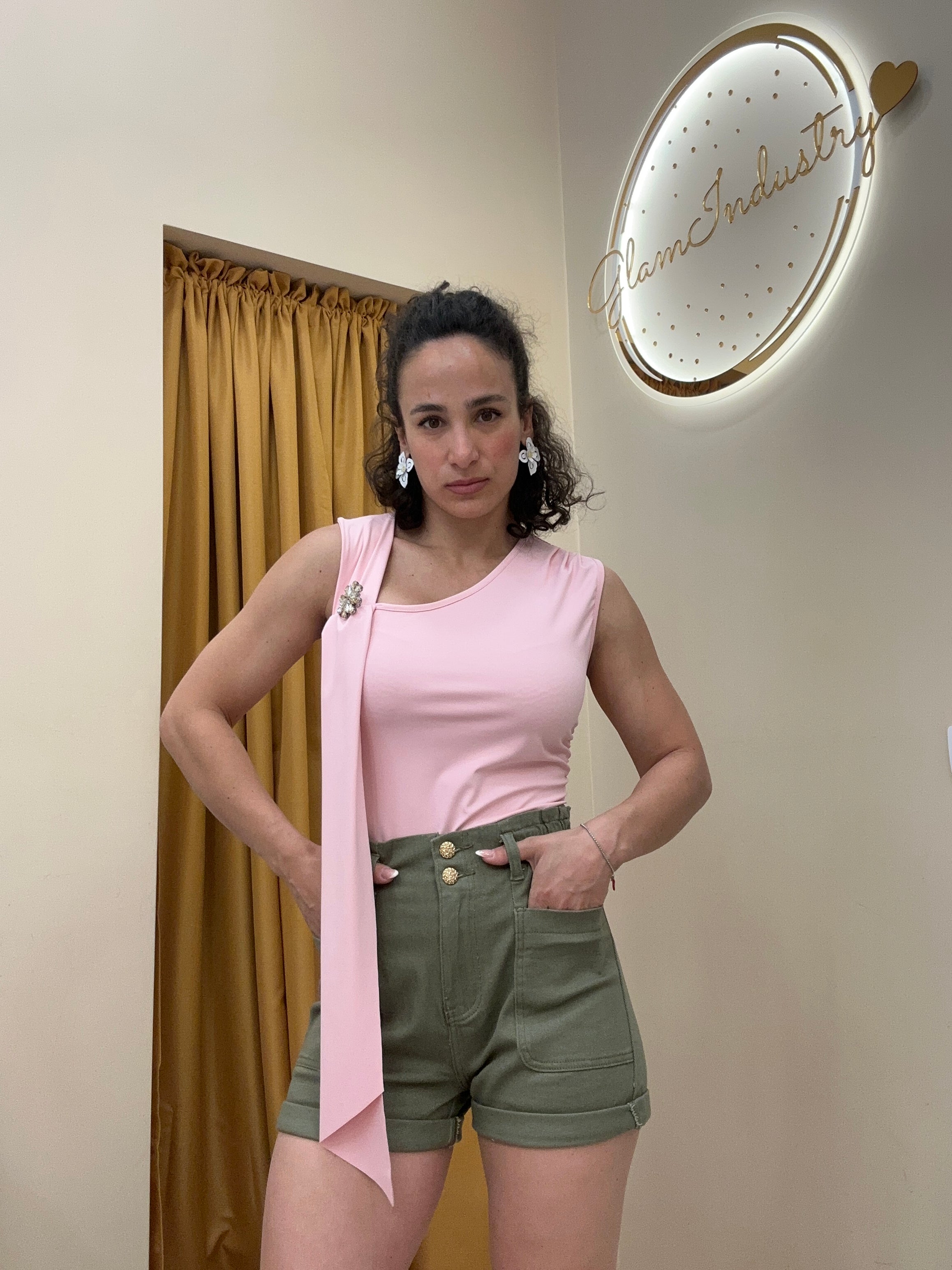 Canotta lycra spilla