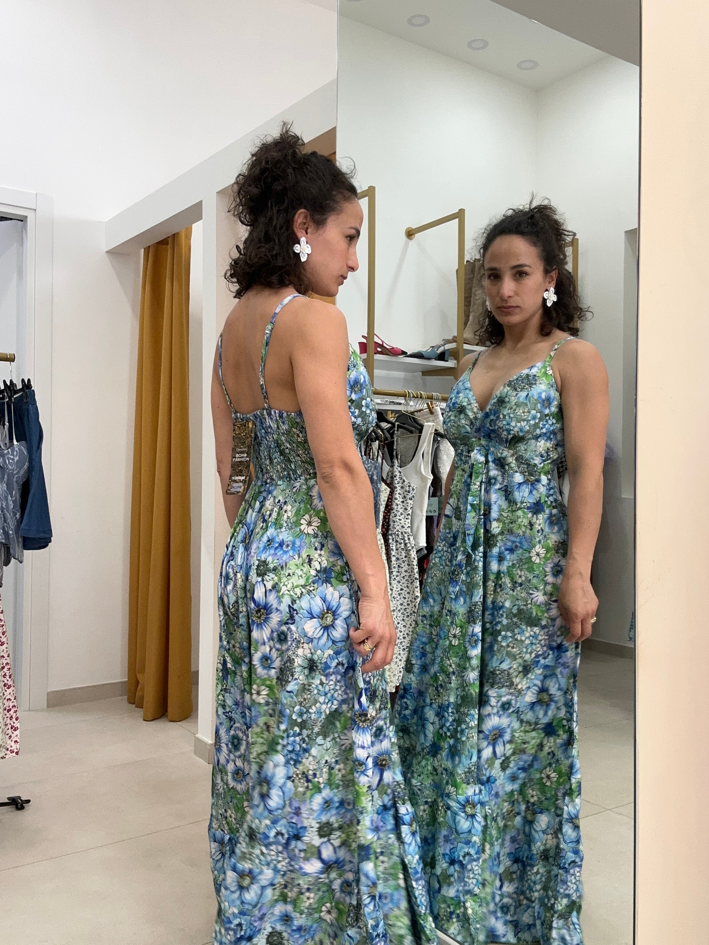 Abito India incrocio BLU