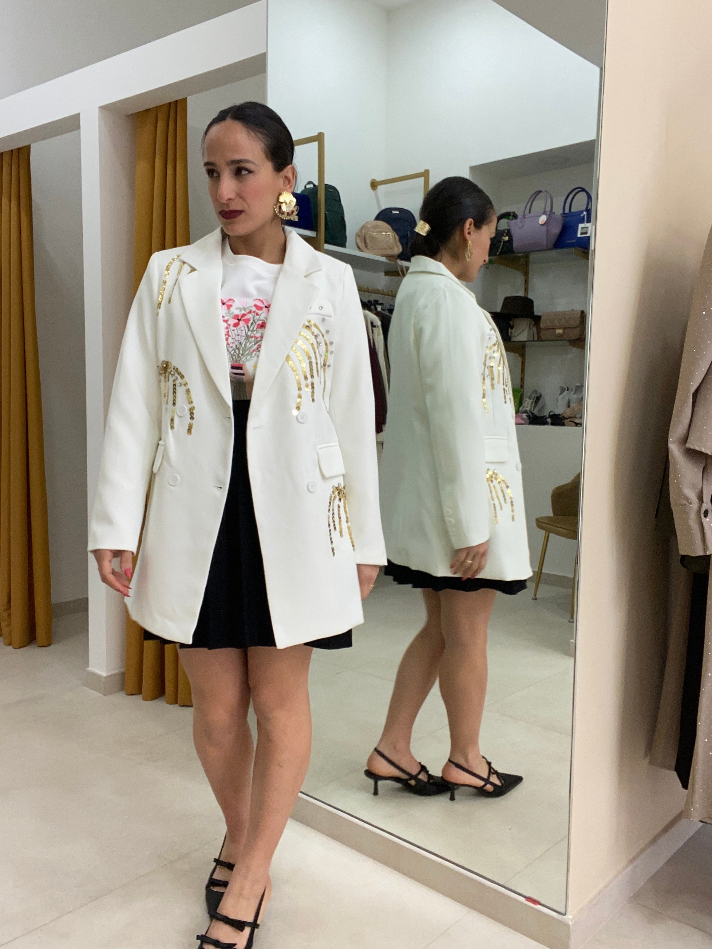 Blazer dettaglio in oro