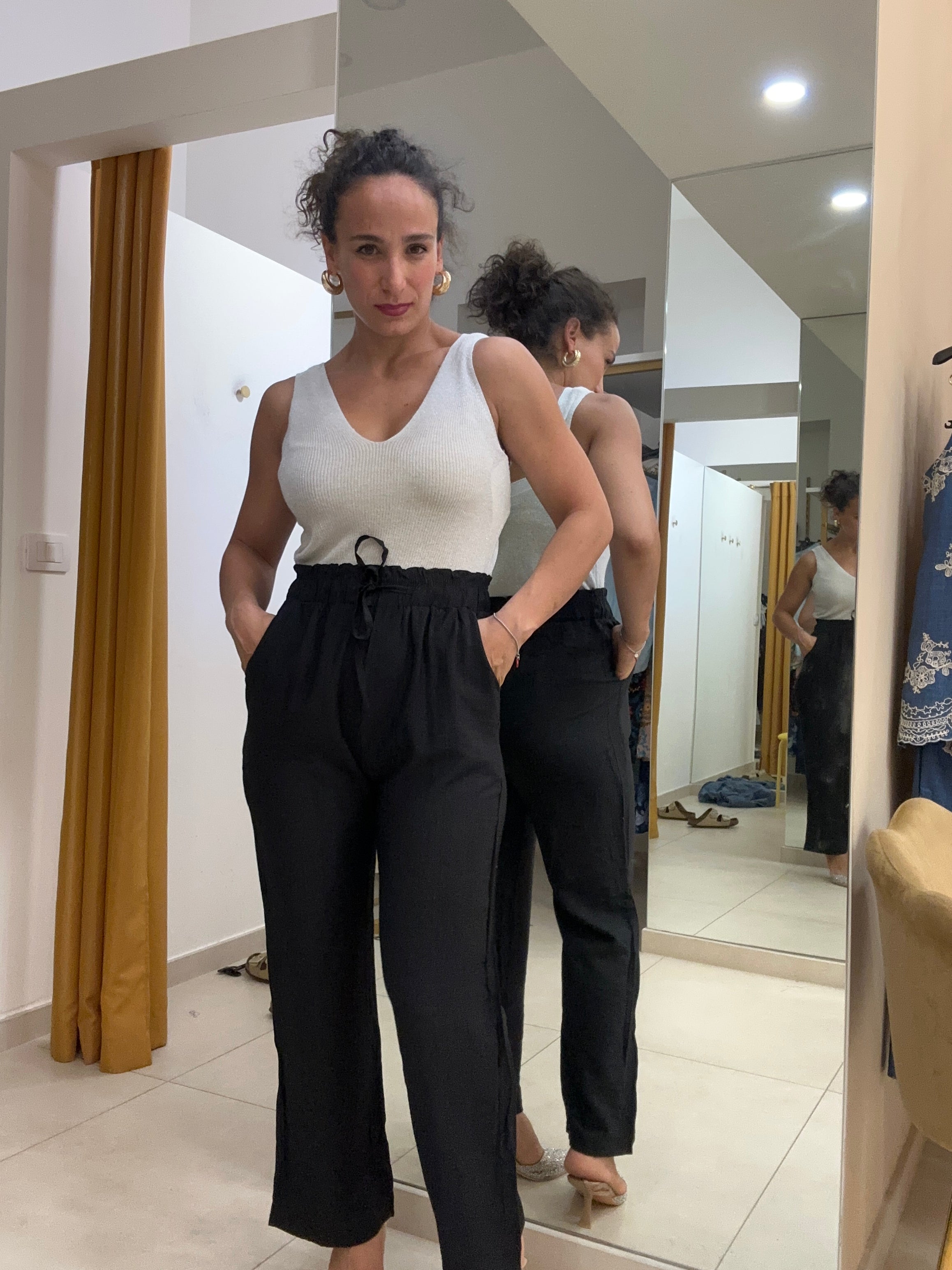 Pantalone effetto caramella