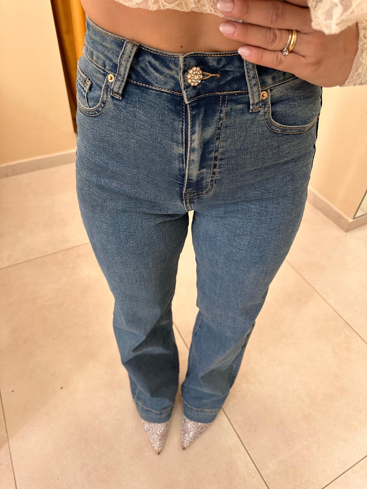 Denim bottone gioiello 2