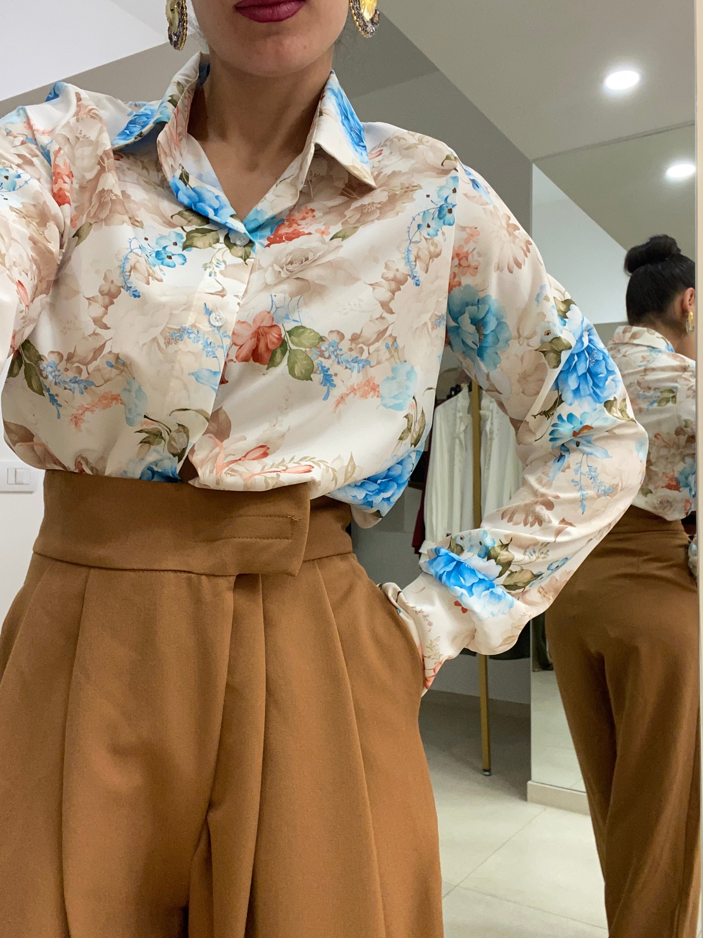 Camicia primavera beige