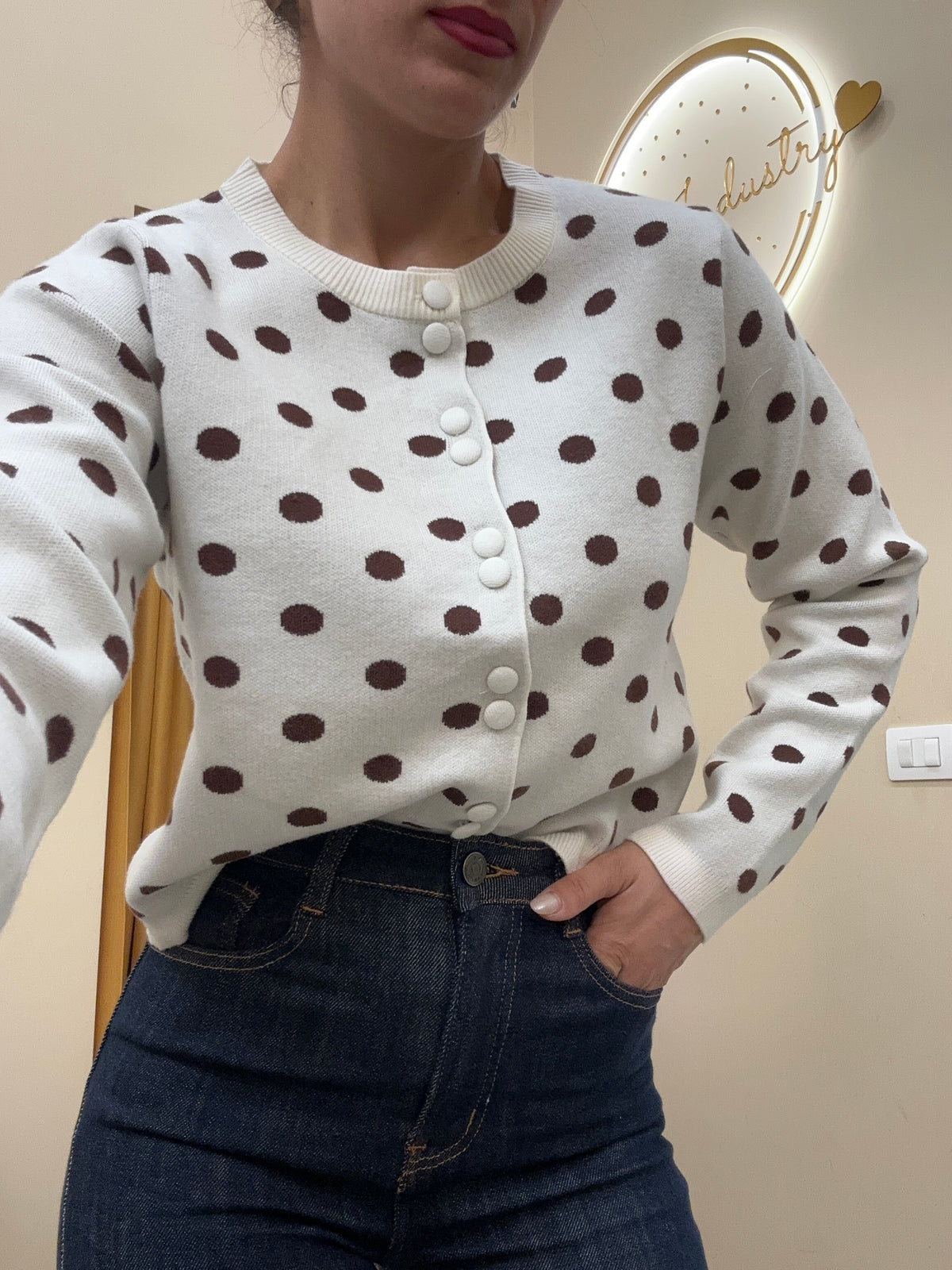 Cardigan pois