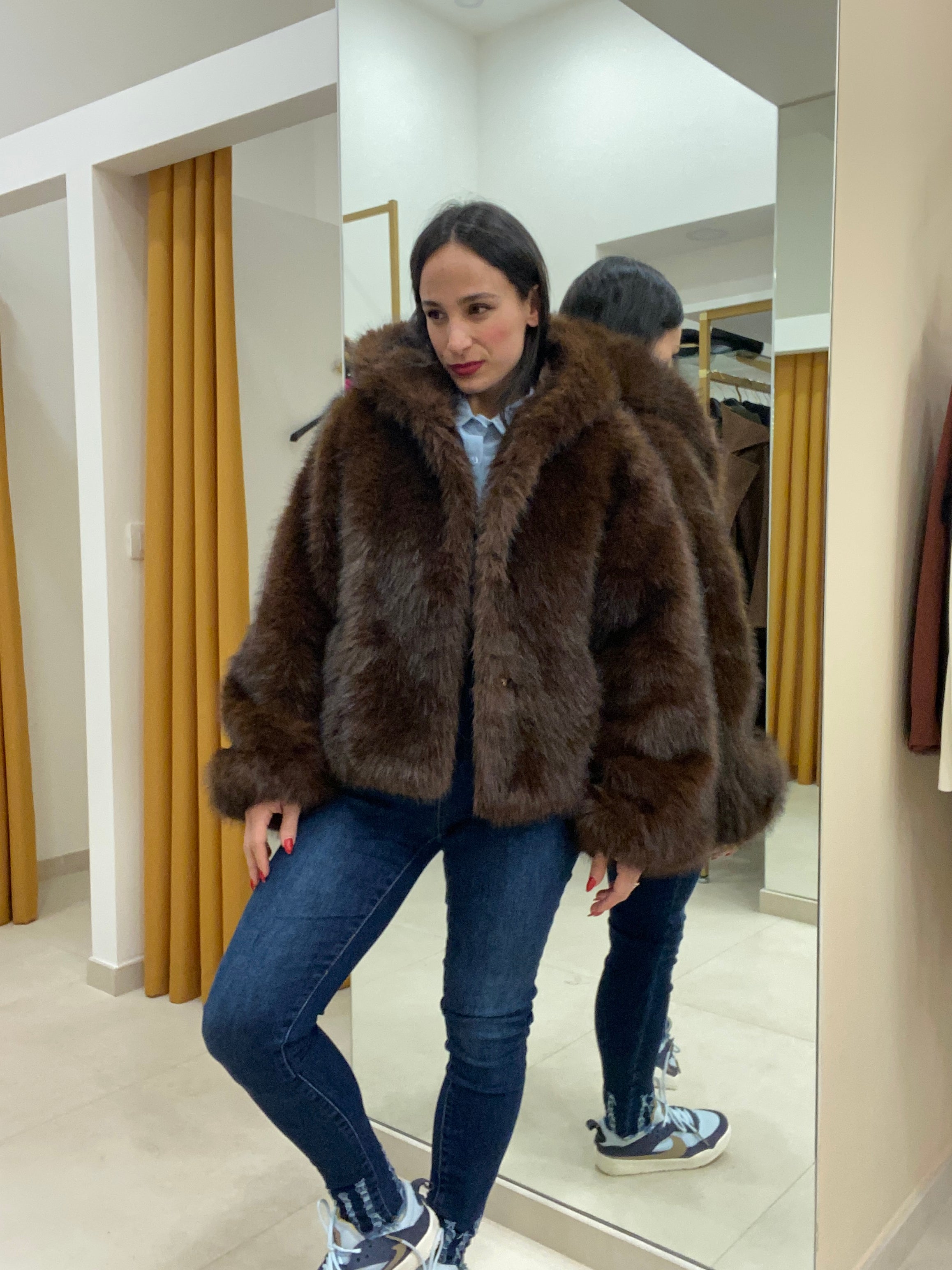 EcoPelliccia cappuccio con elastico