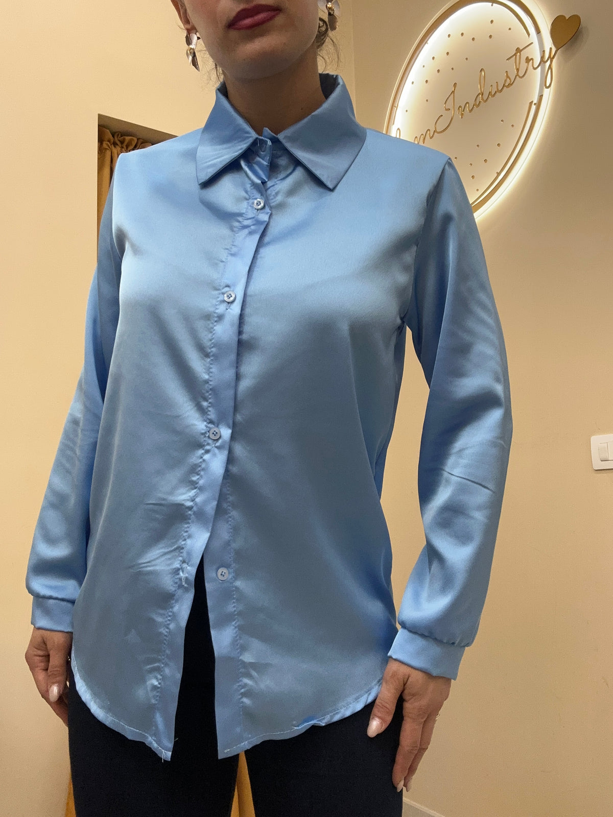 Camicia effetto raso
