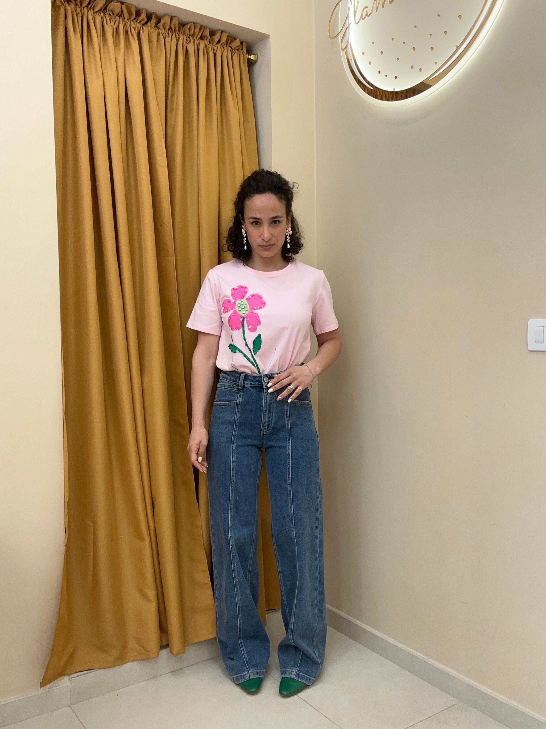 Denim cucitura centrale