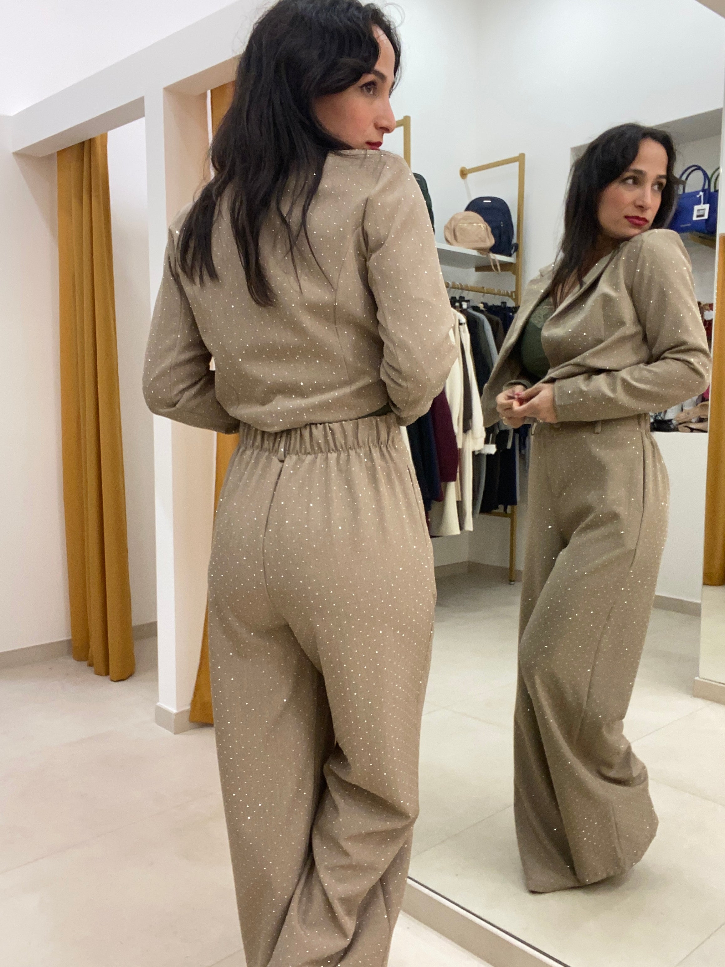 Tailleur Brillantini Beige