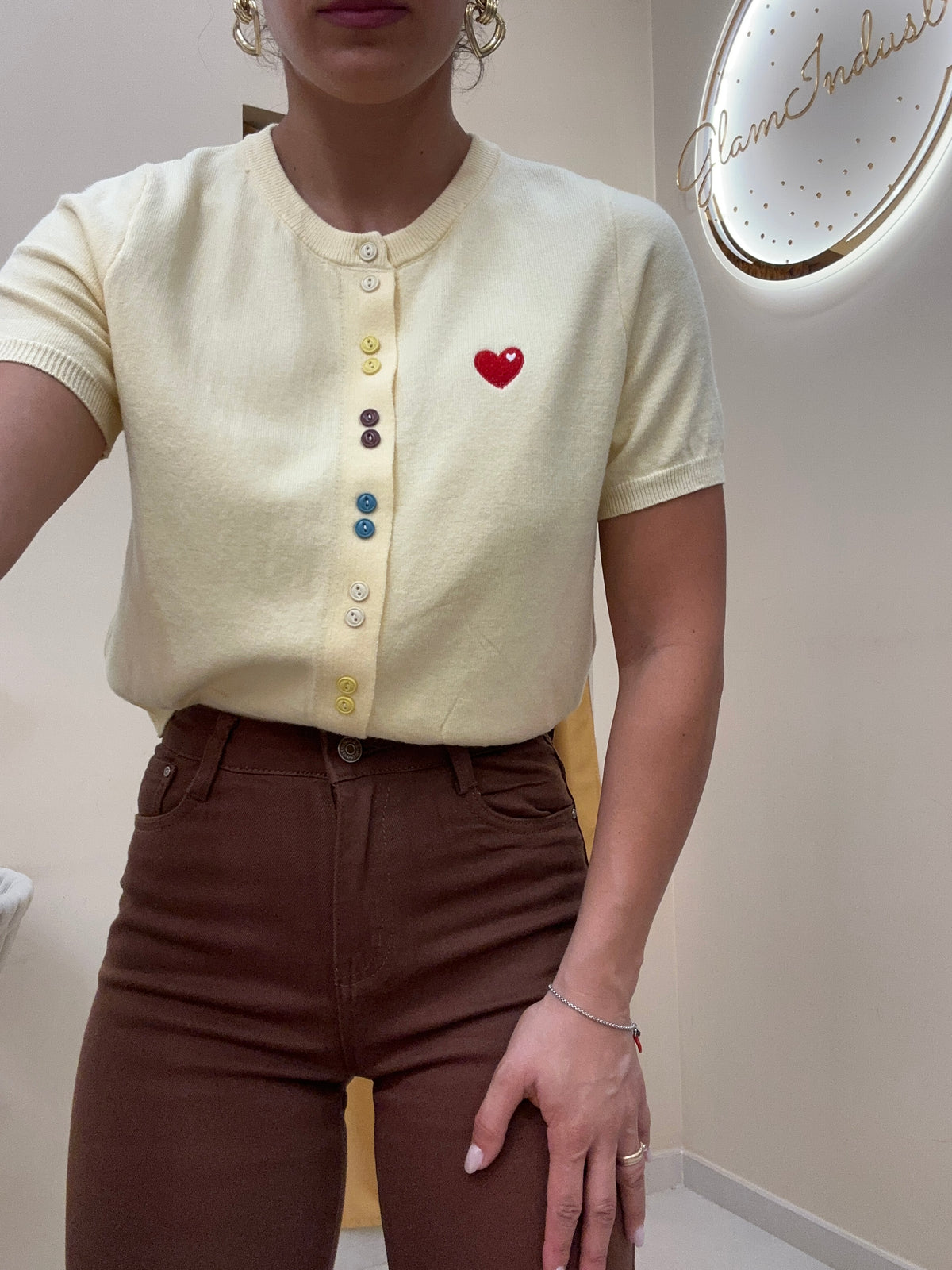 Maglia bottoni colorati