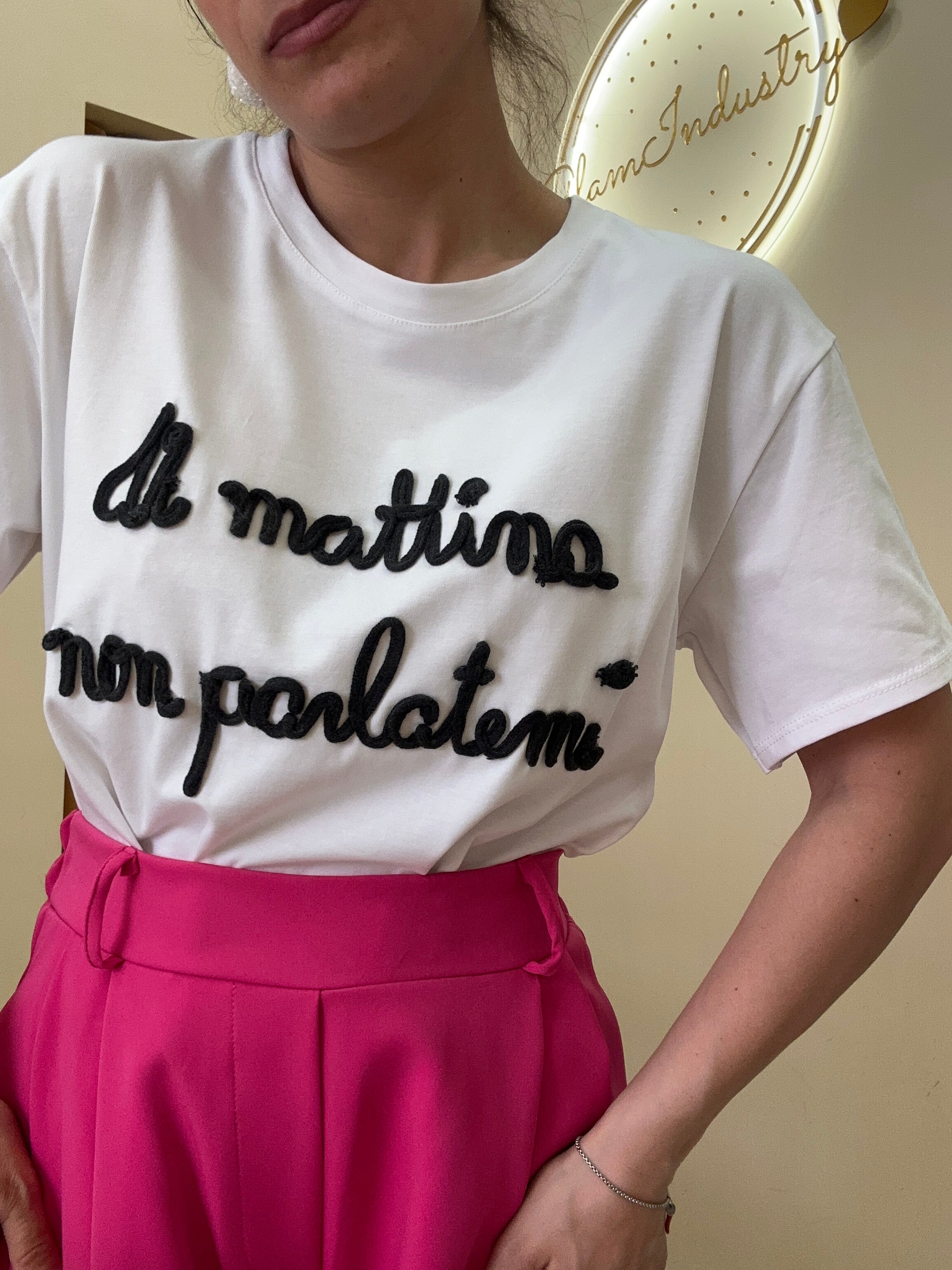 T-Shirt NON PARLATEMI NERO