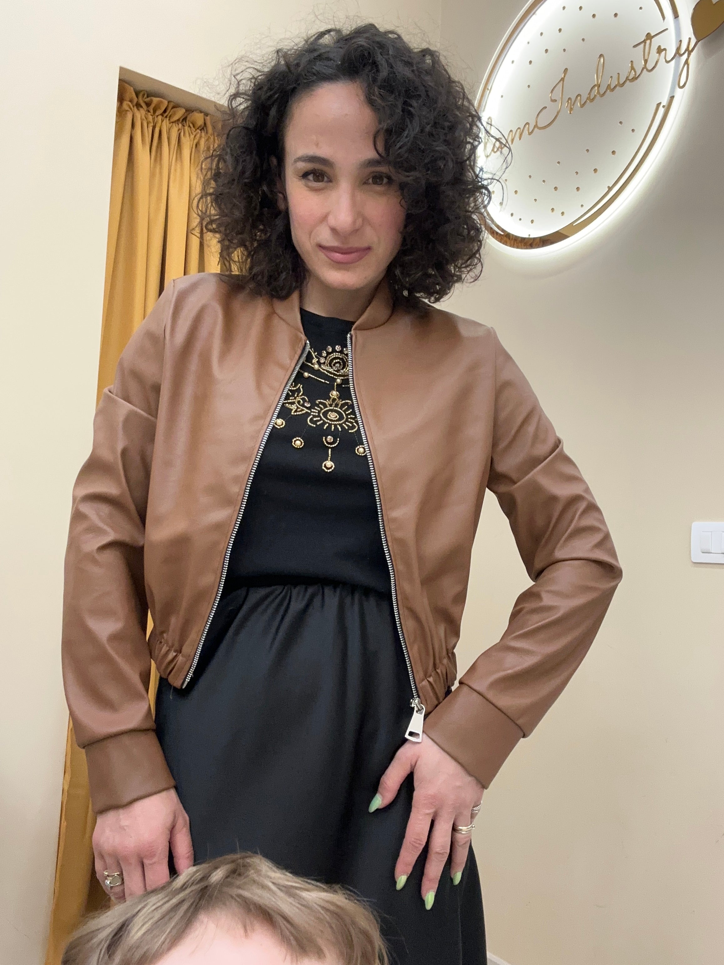 Bomber in ecopelle