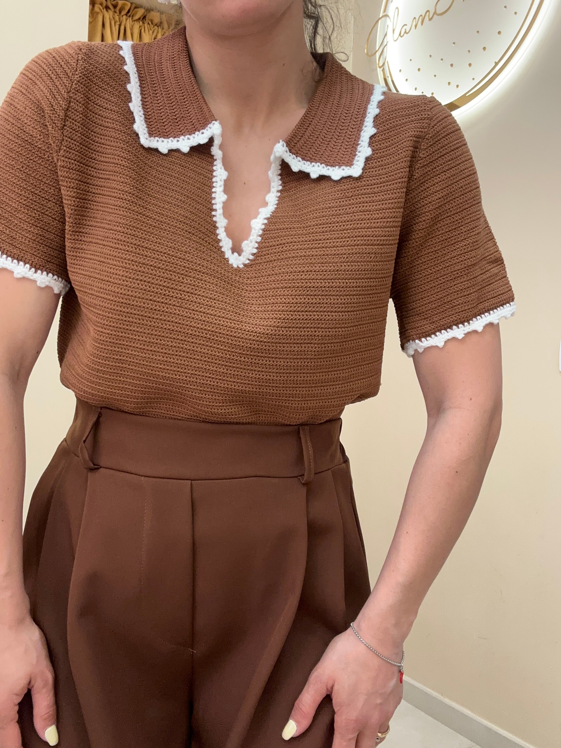Polo filo ALBA MARRONE