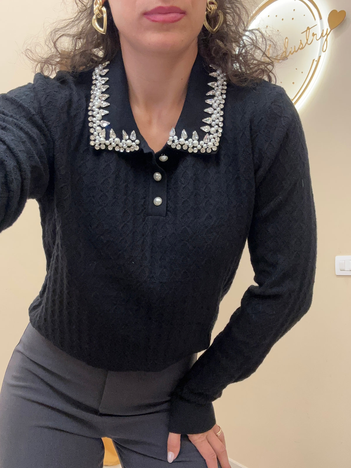 Polo con maxi applicazioni