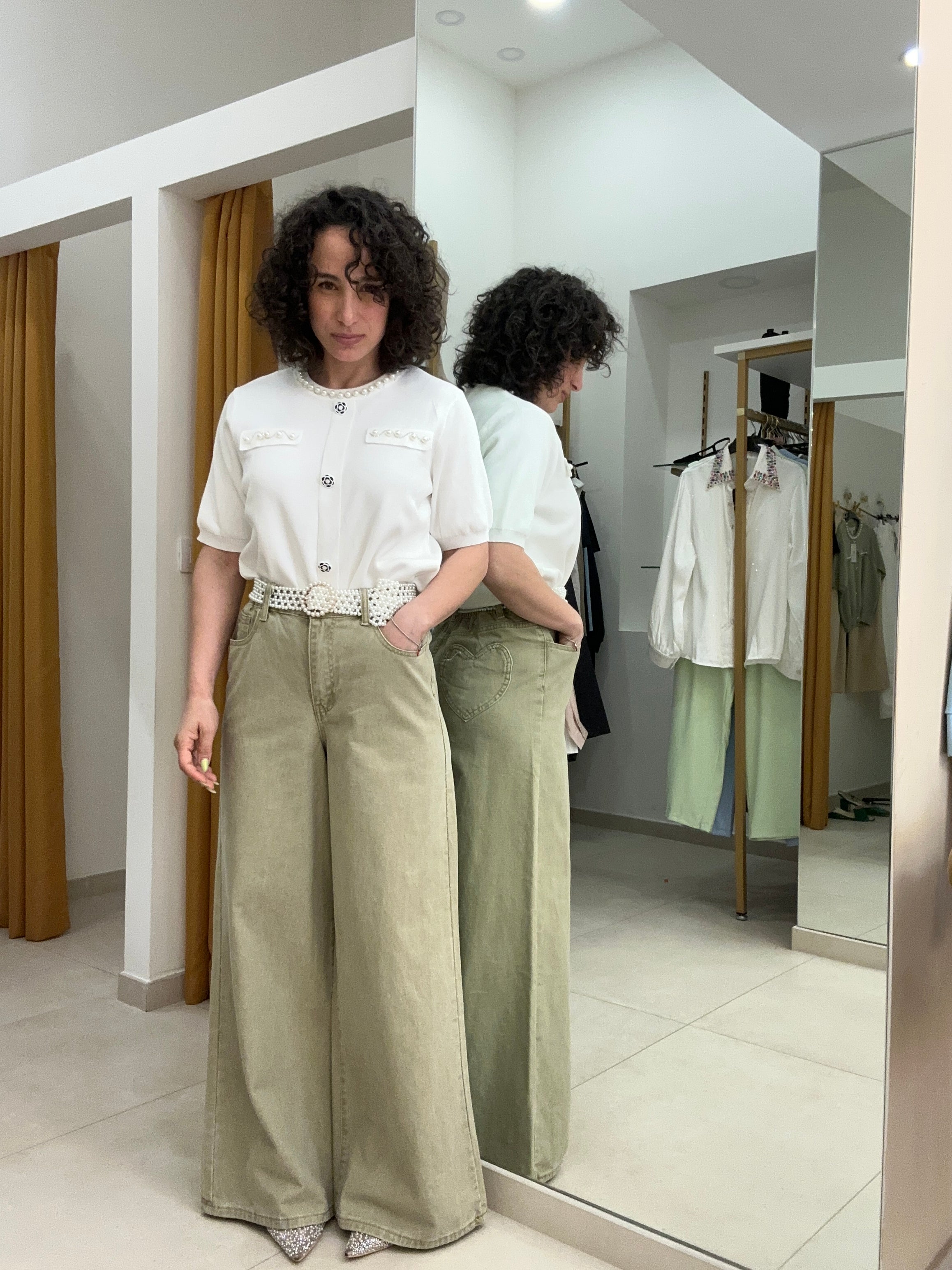 Denim cuore VERDE