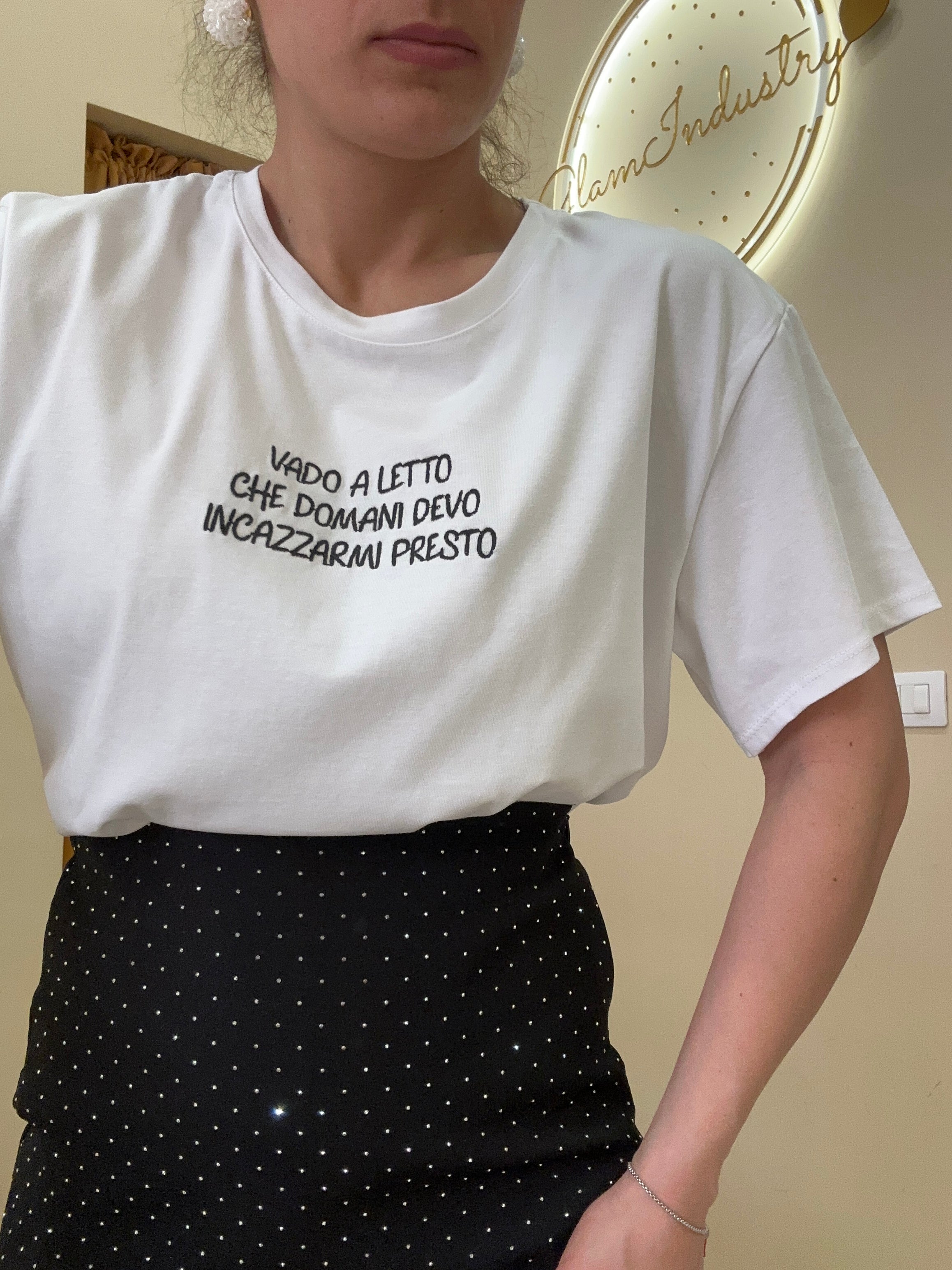 T-Shirt vado a letto NERA