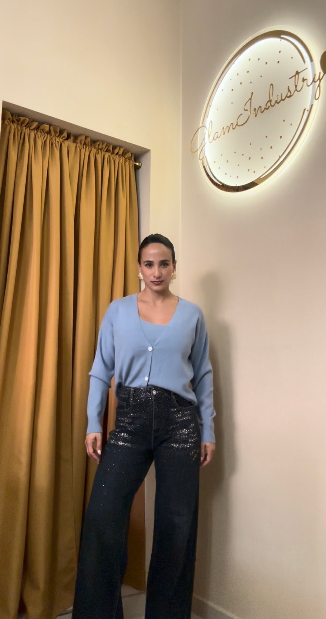 Twin-set cardigan over