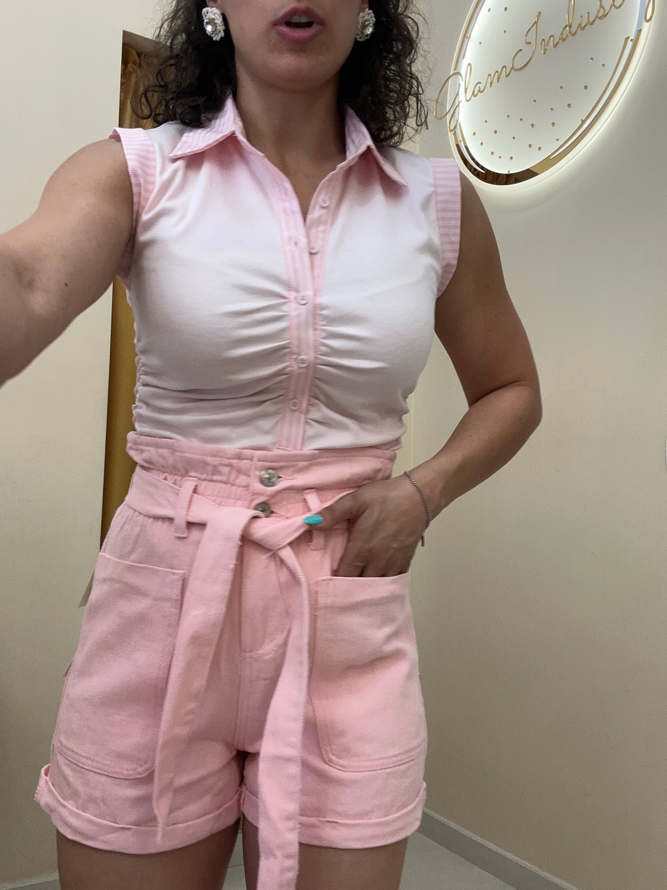 Canotta con dettaglio in camicia