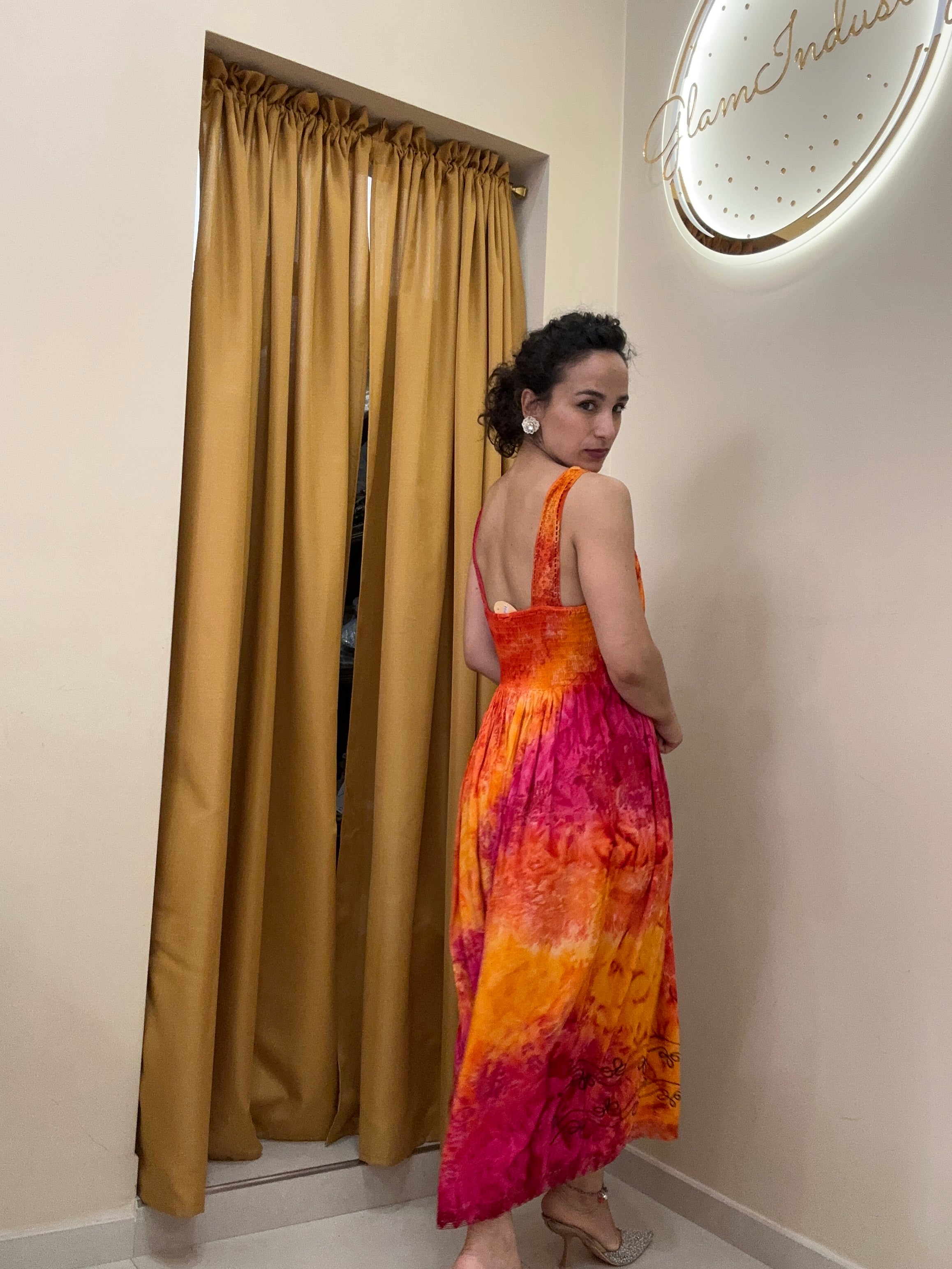 Abito arancio India