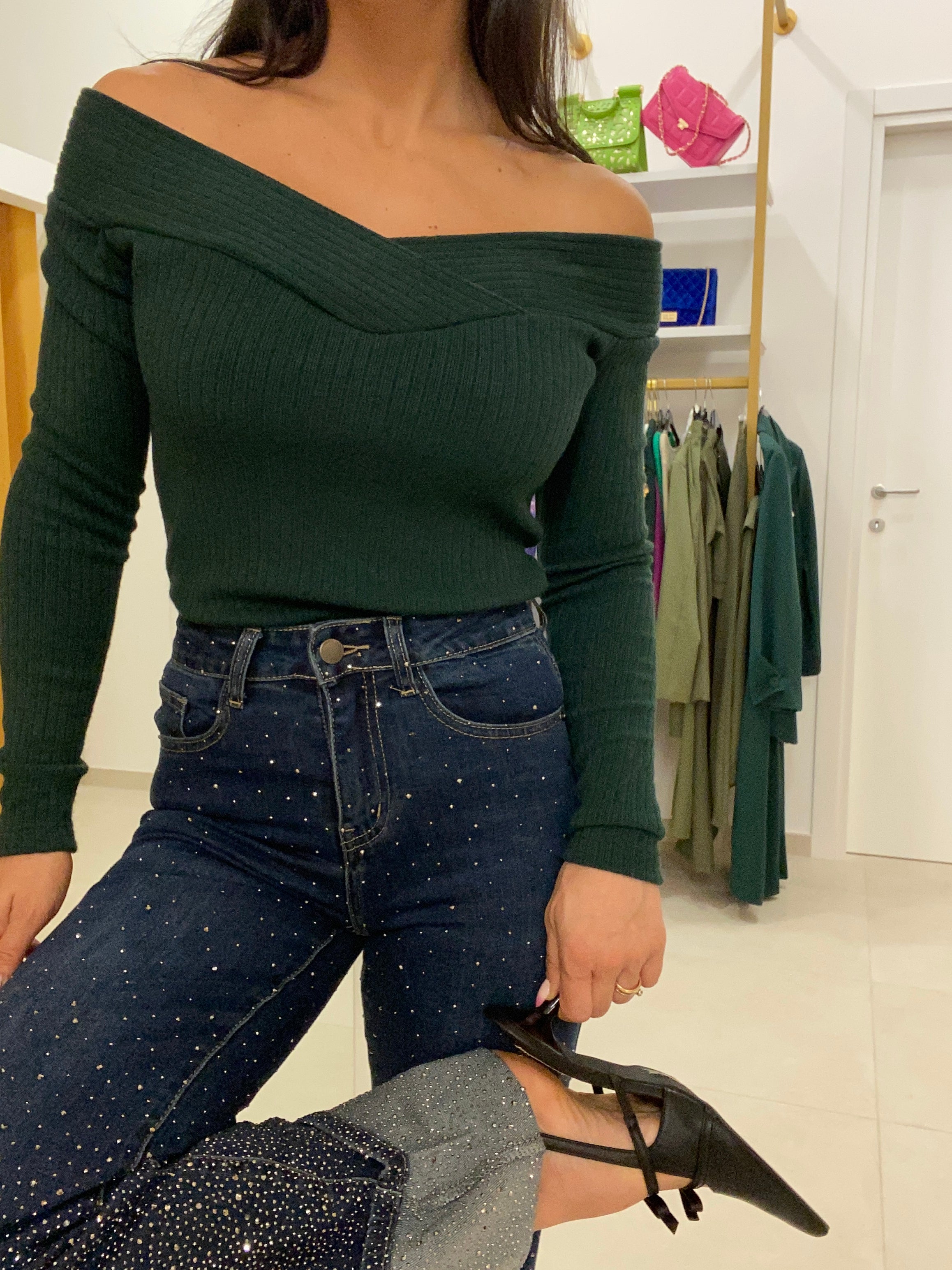 Maglia scollatura barca