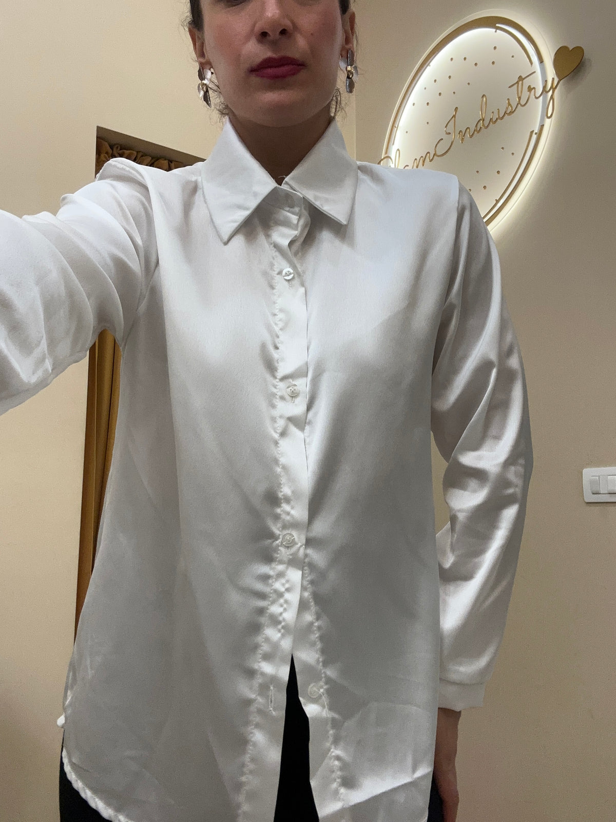 Camicia effetto raso