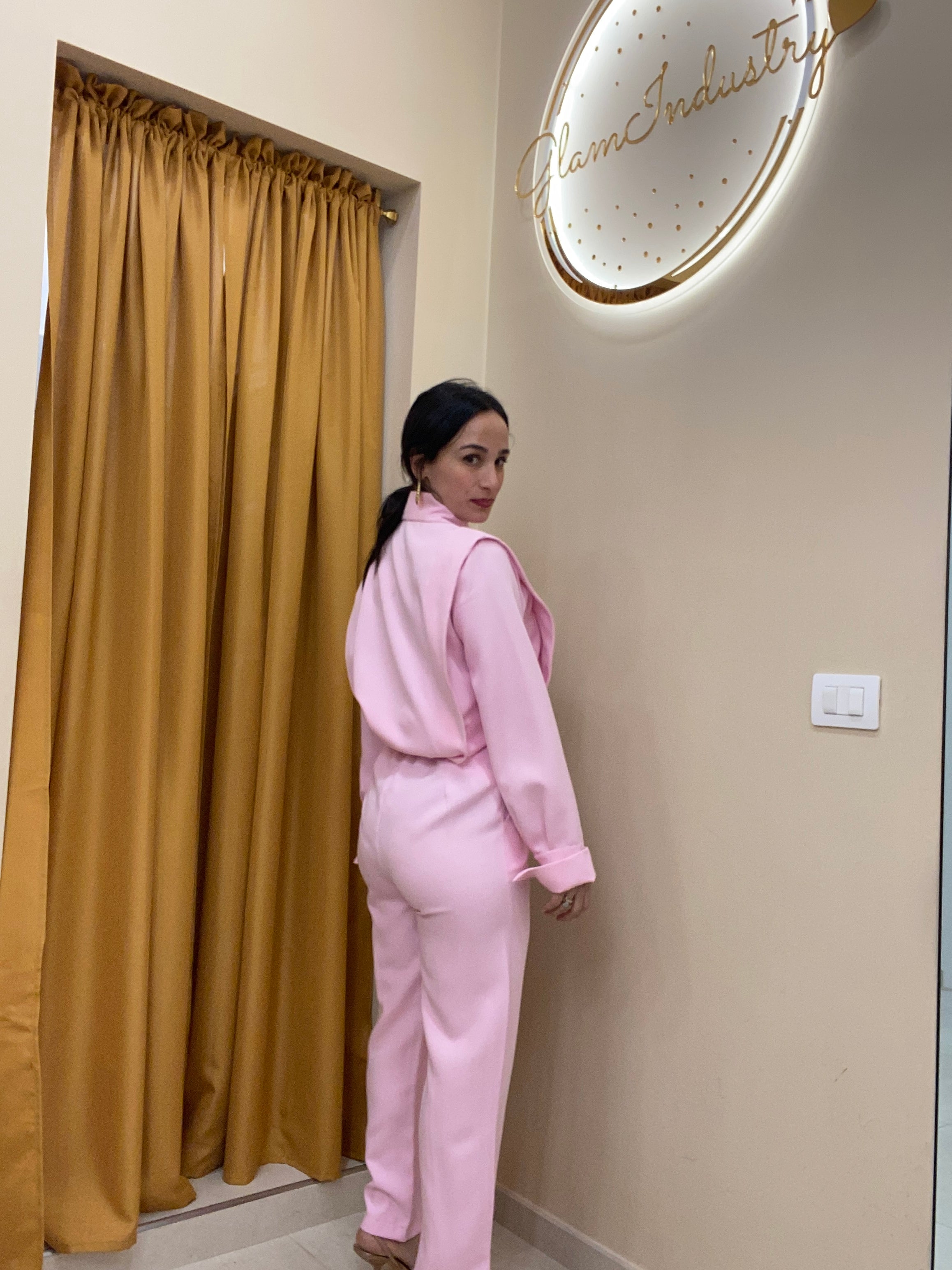 Coordinato camicia con spalline ROSA