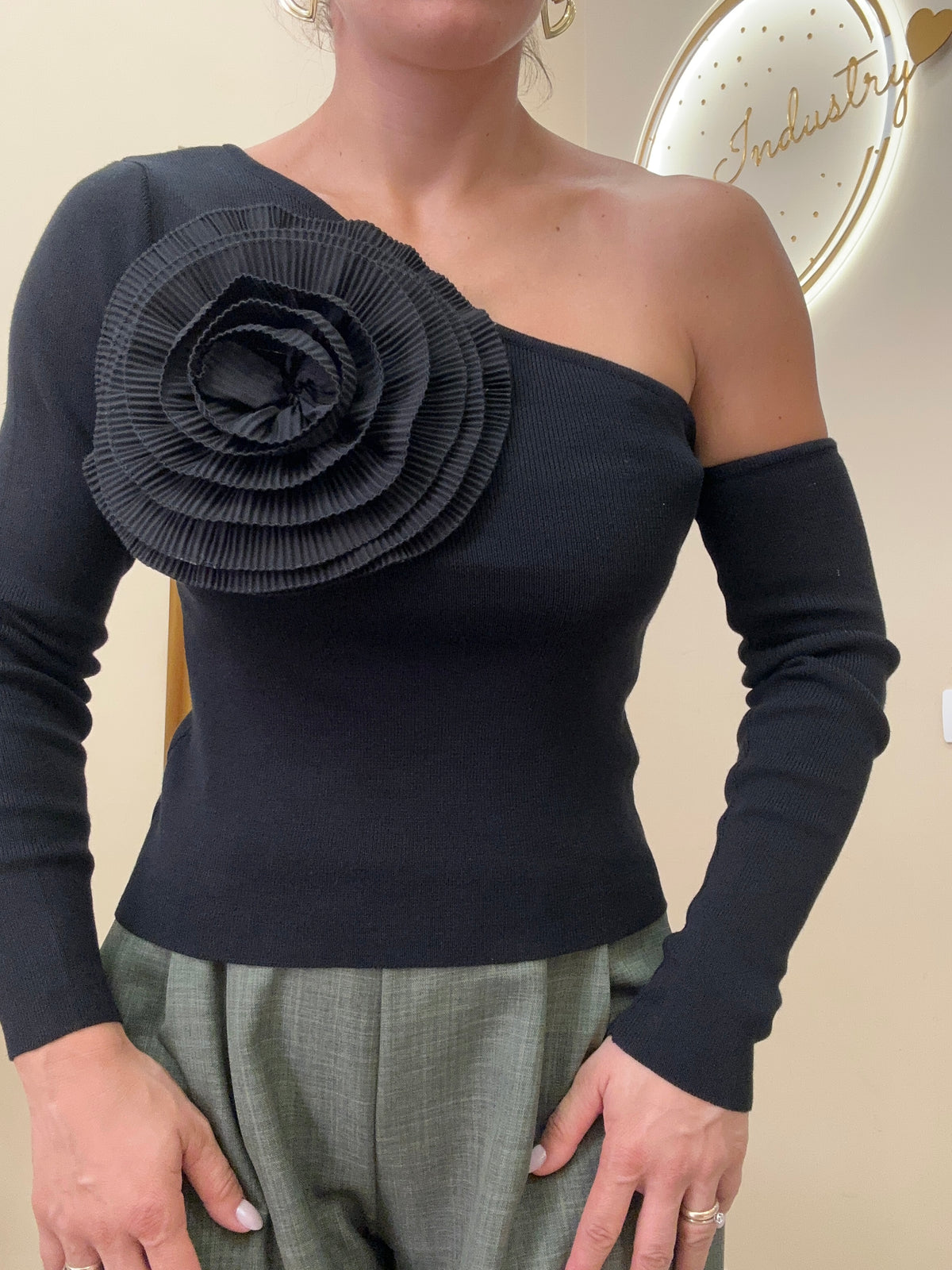 Maglia fiore laterale
