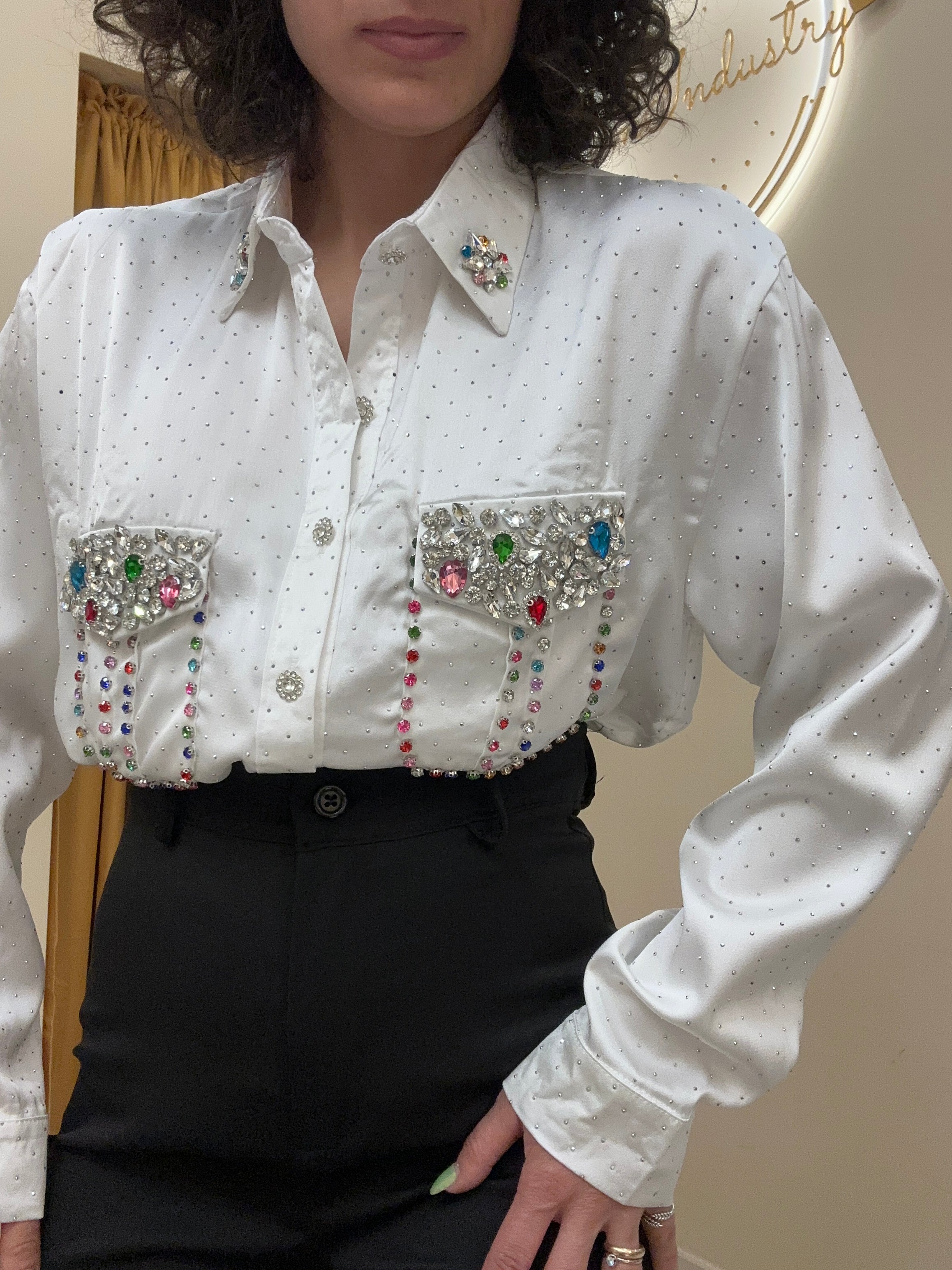 Camicia tasche arcobaleno