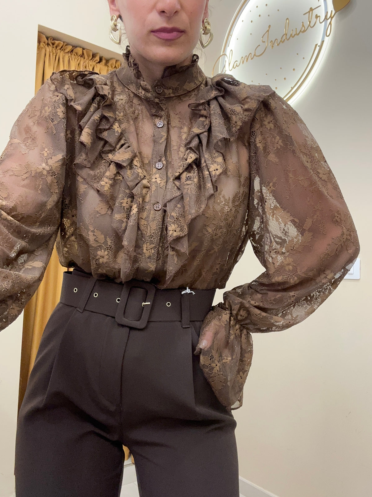 Camicia over merletto