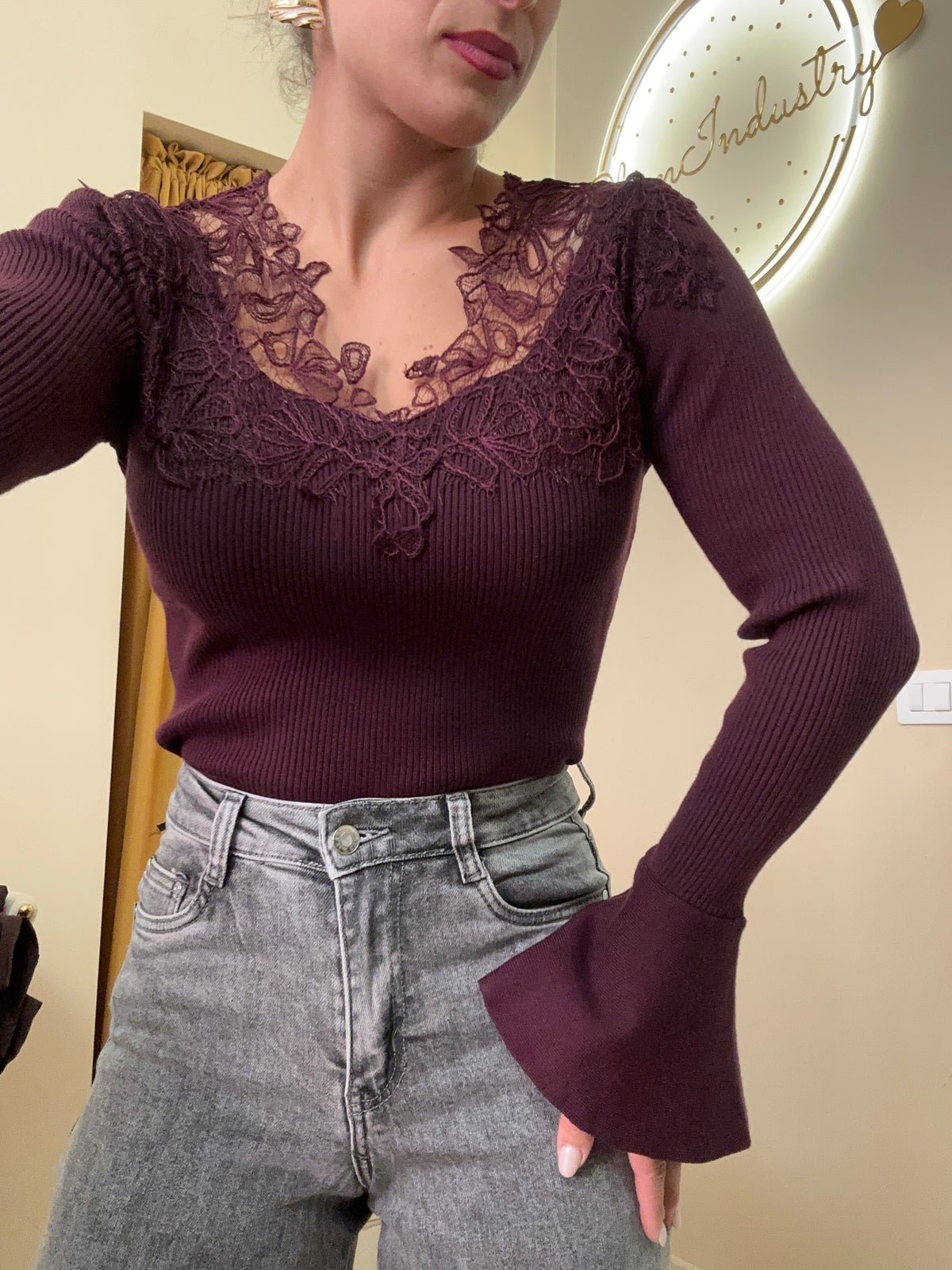 Maglia merletto Top