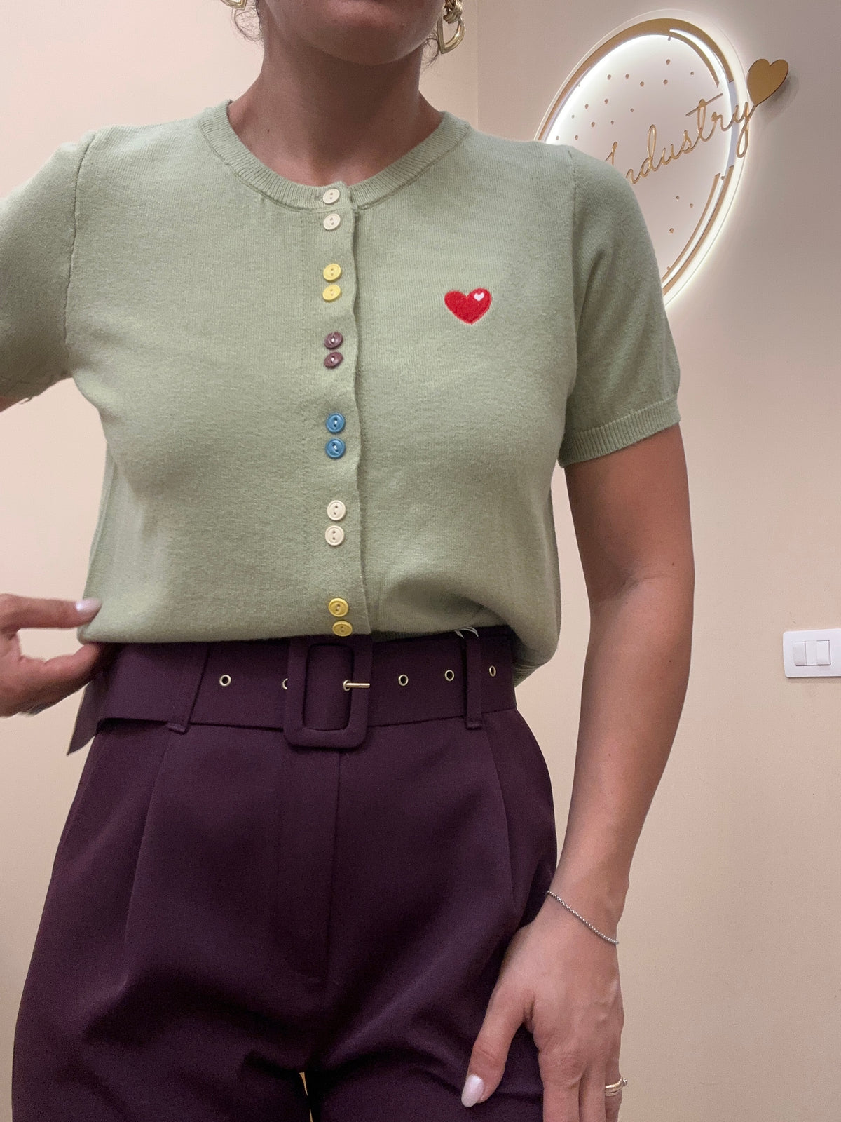 Maglia bottoni colorati
