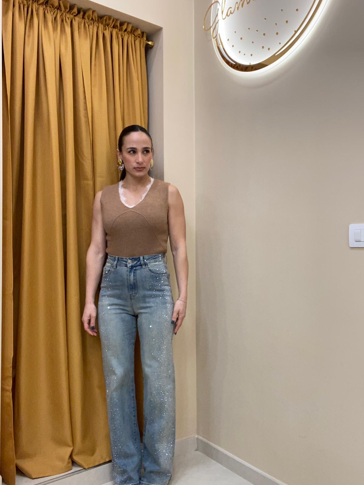 Jeans brillantini laterale