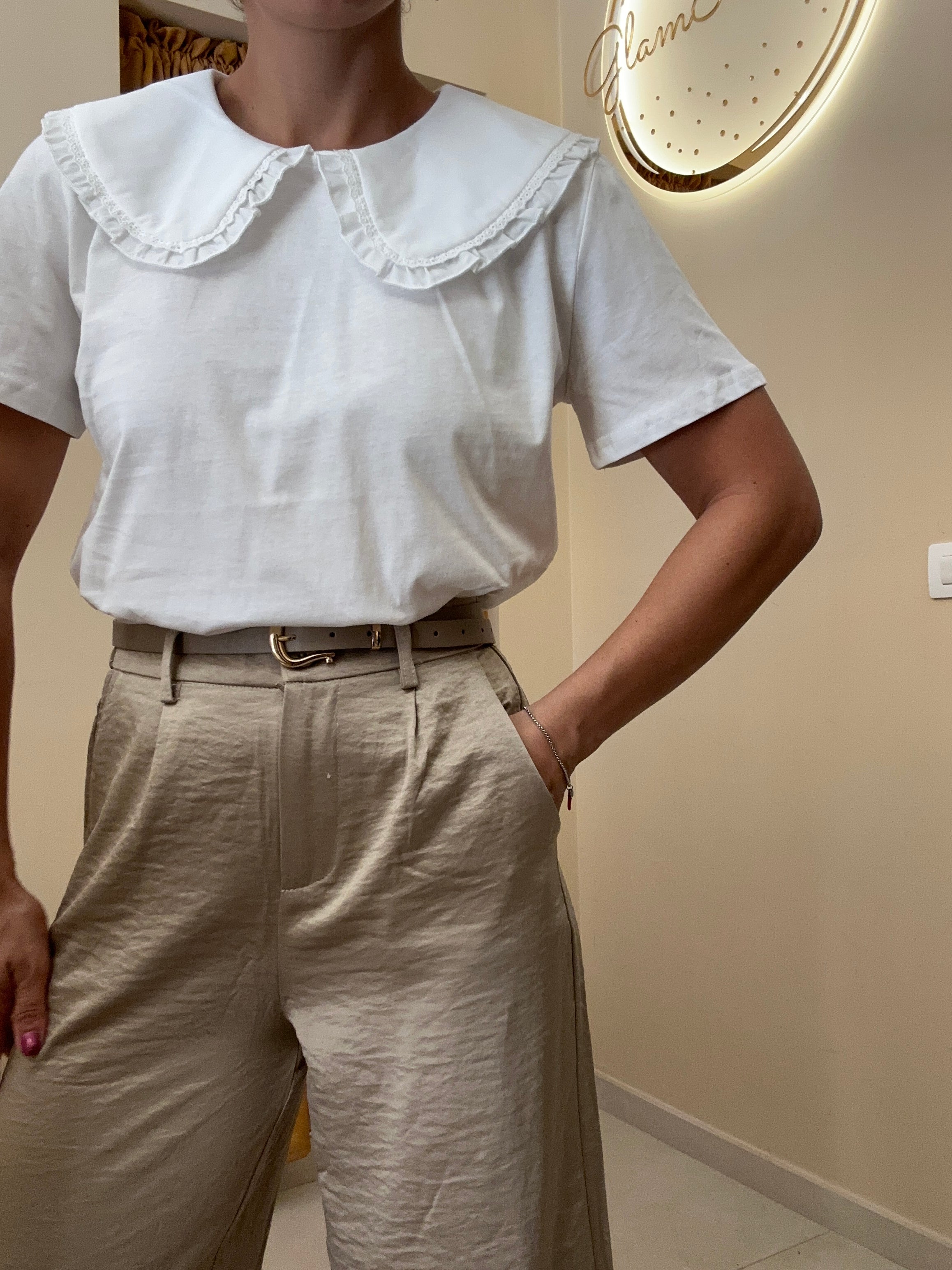 T-shirt colletto bavero