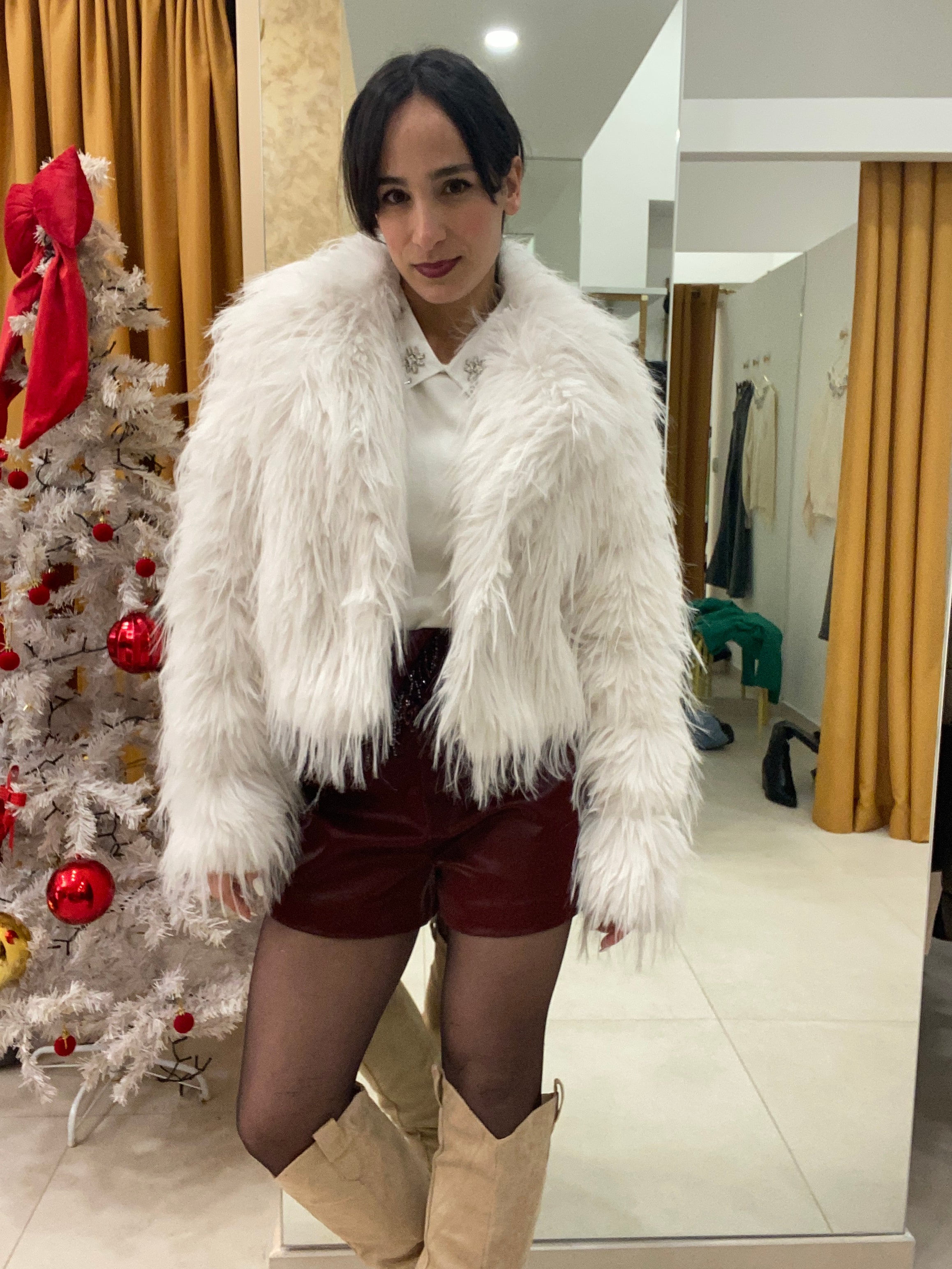 EcoPelliccia struzzo BIANCA