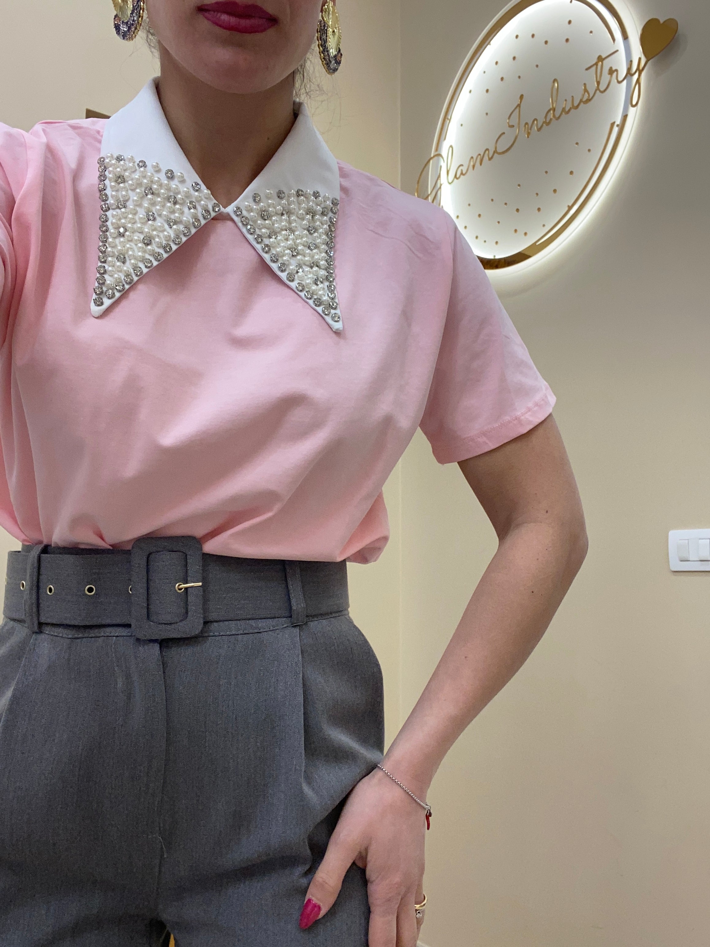 Pantalone cintura grigio