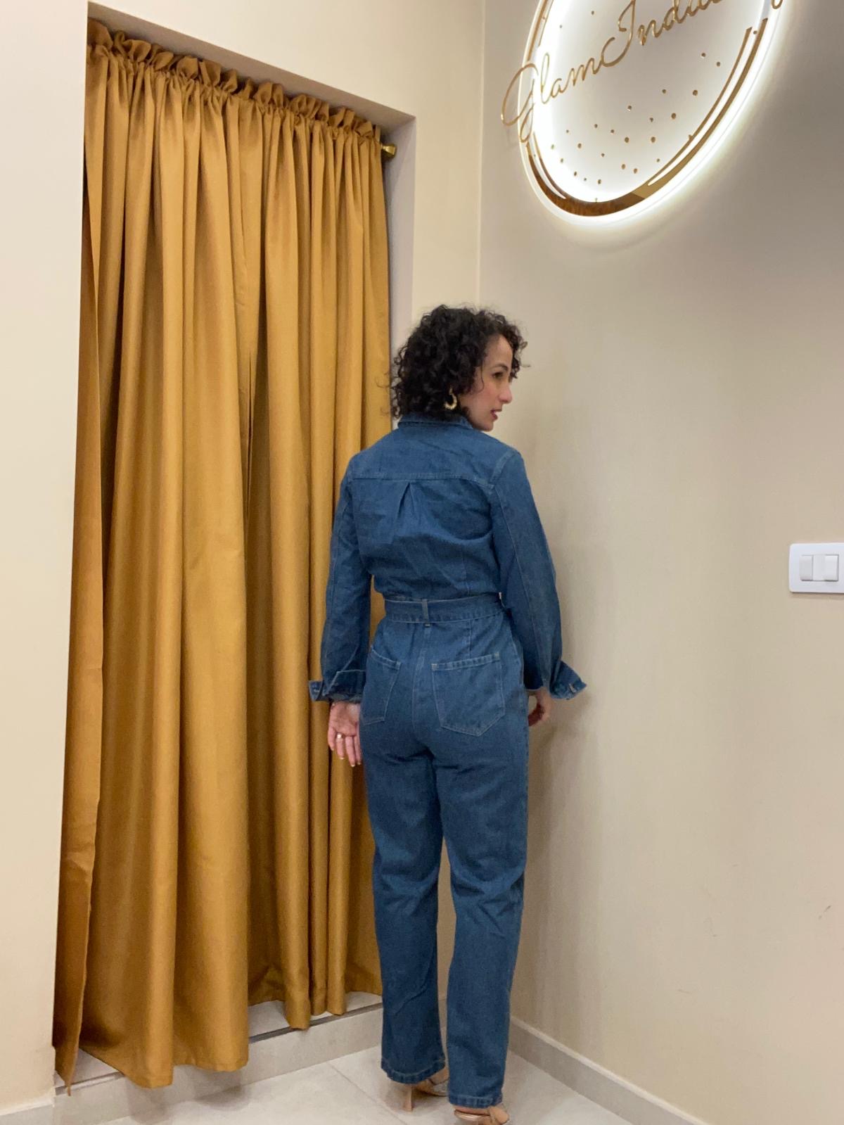 Tuta meccanico denim celeste