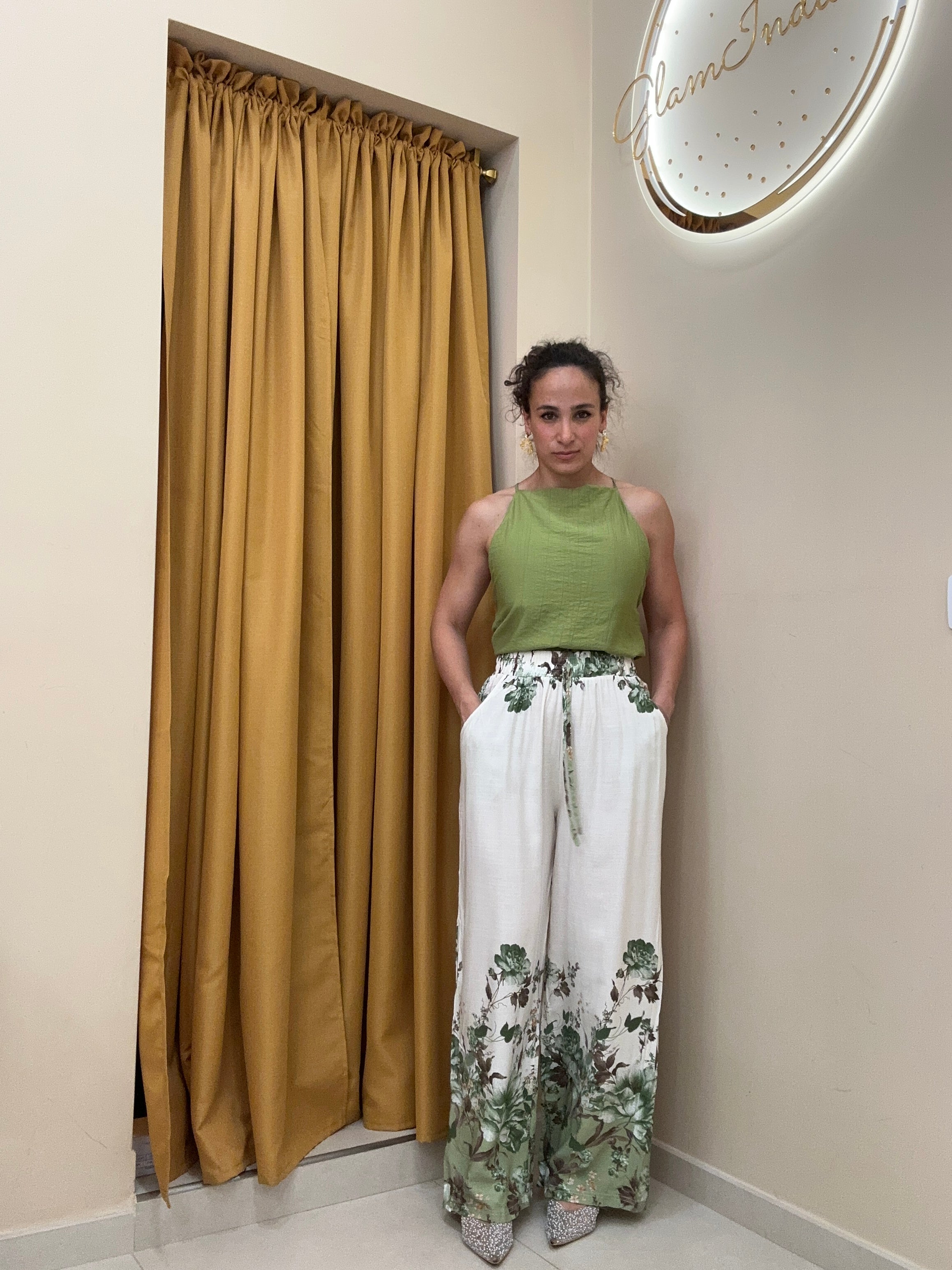 Top verde particolare