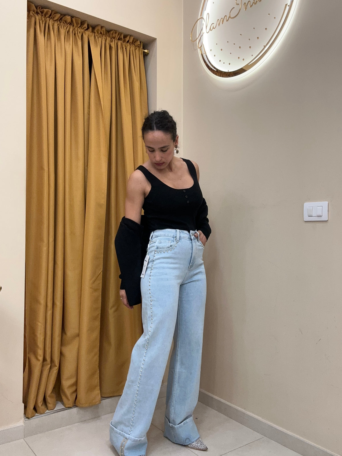 Denim borchie