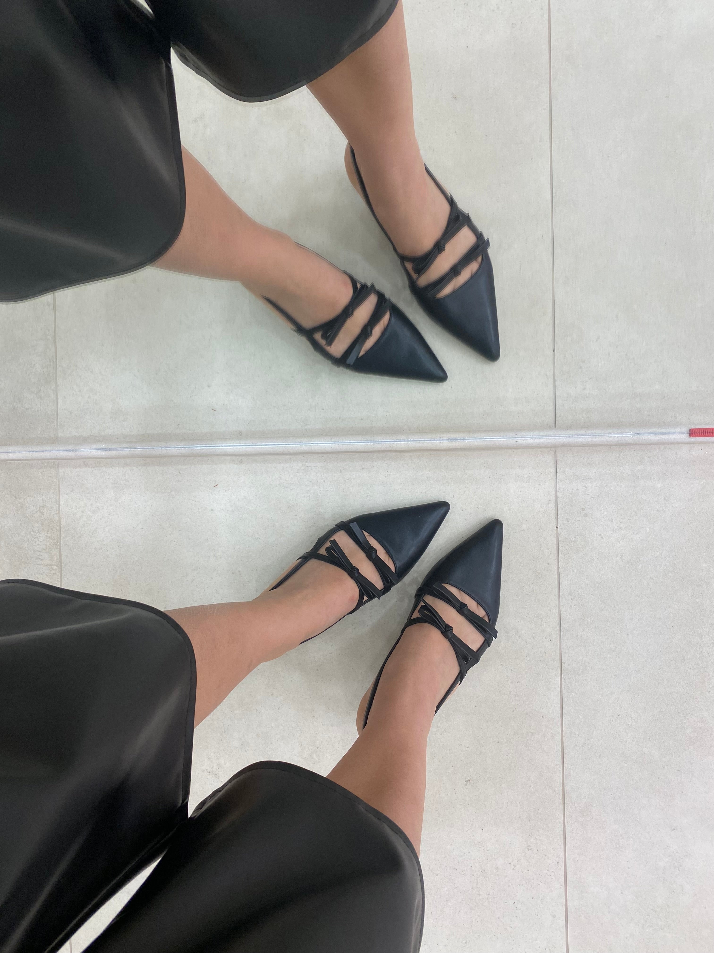 Slingback doppio fiocco