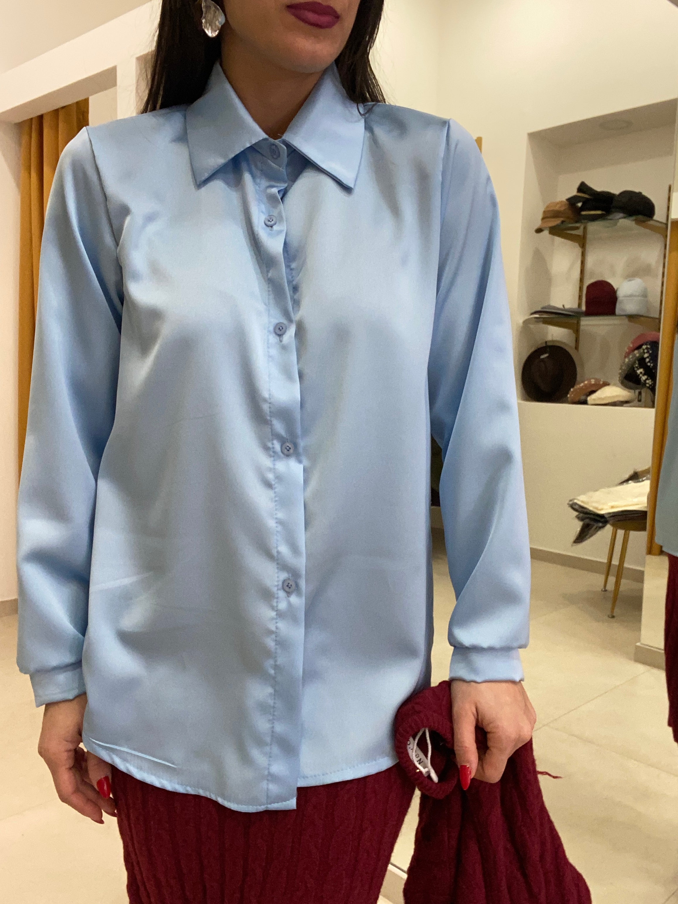 Camicia effetto raso