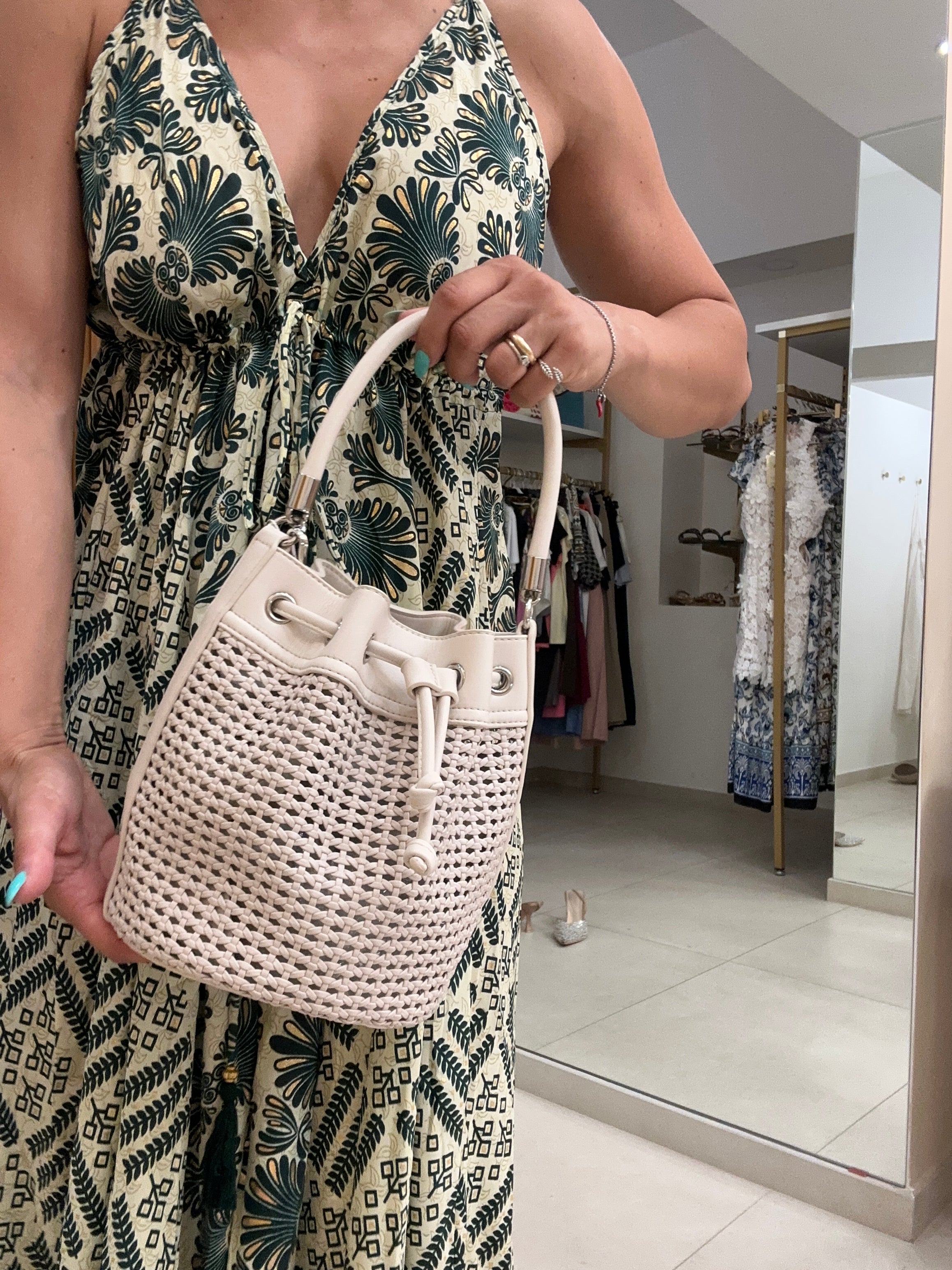 Borsa secchiello ecopelle