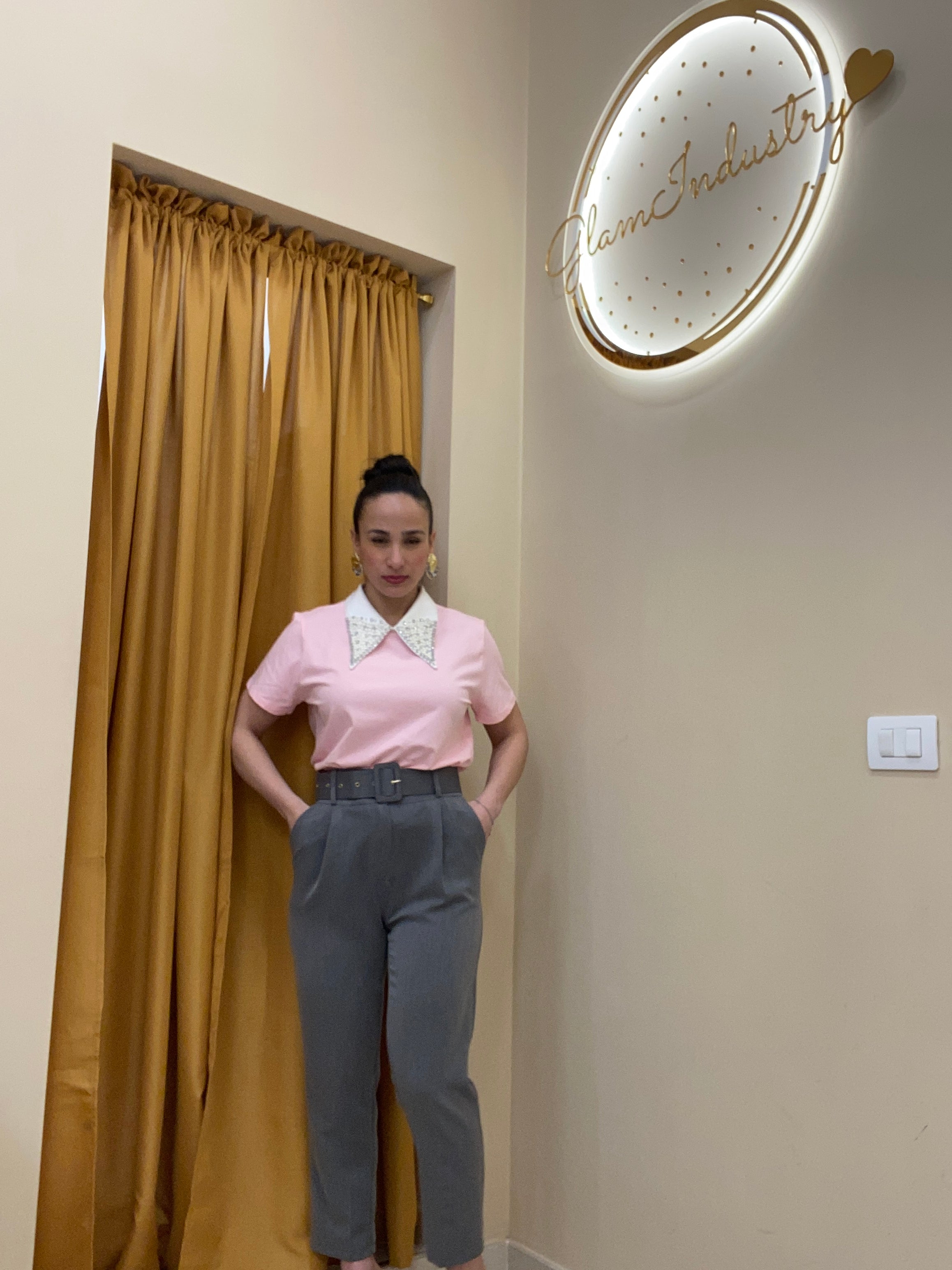 Pantalone cintura grigio