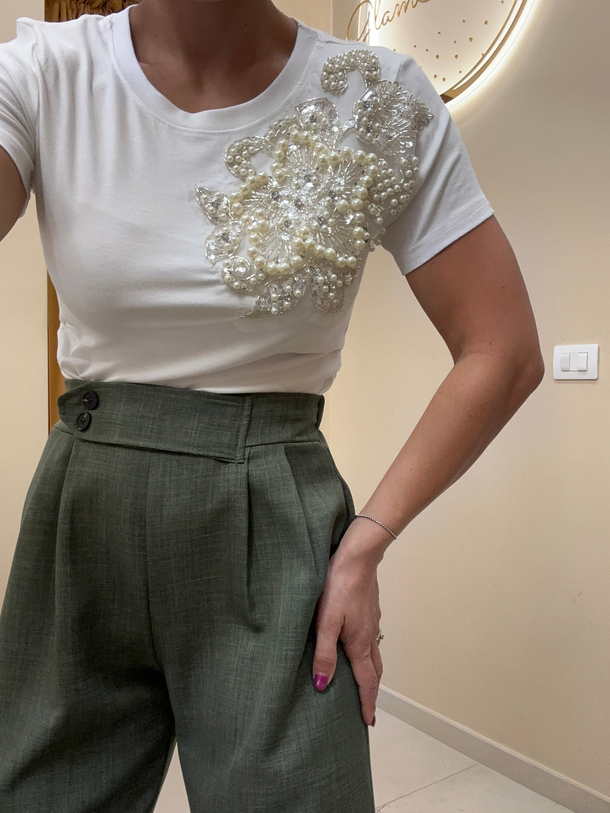 T-shirt maxi fiore