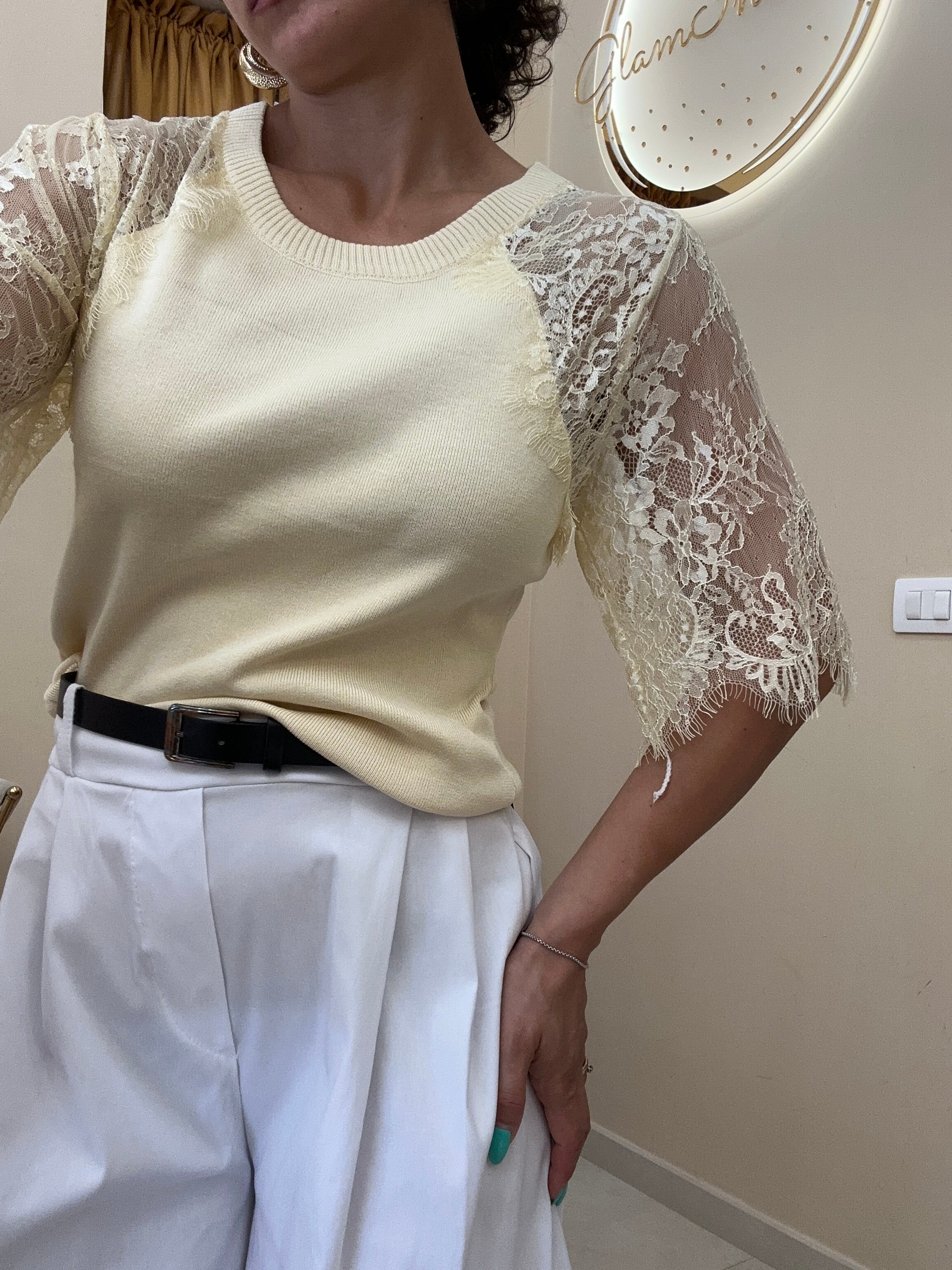Maglia manica Macrame
