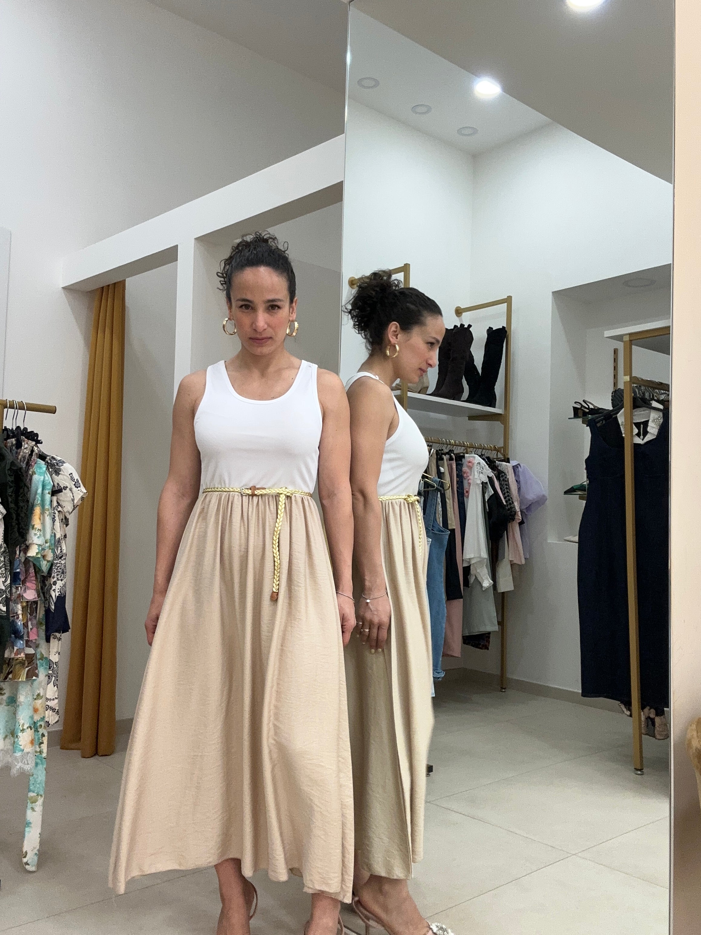 Abito canotta BEIGE