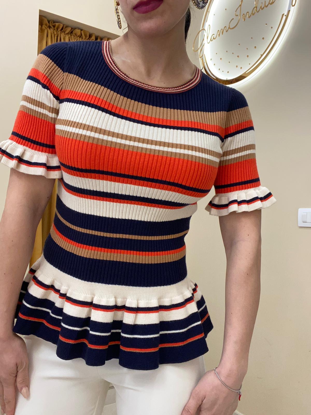 Maglia righe blu