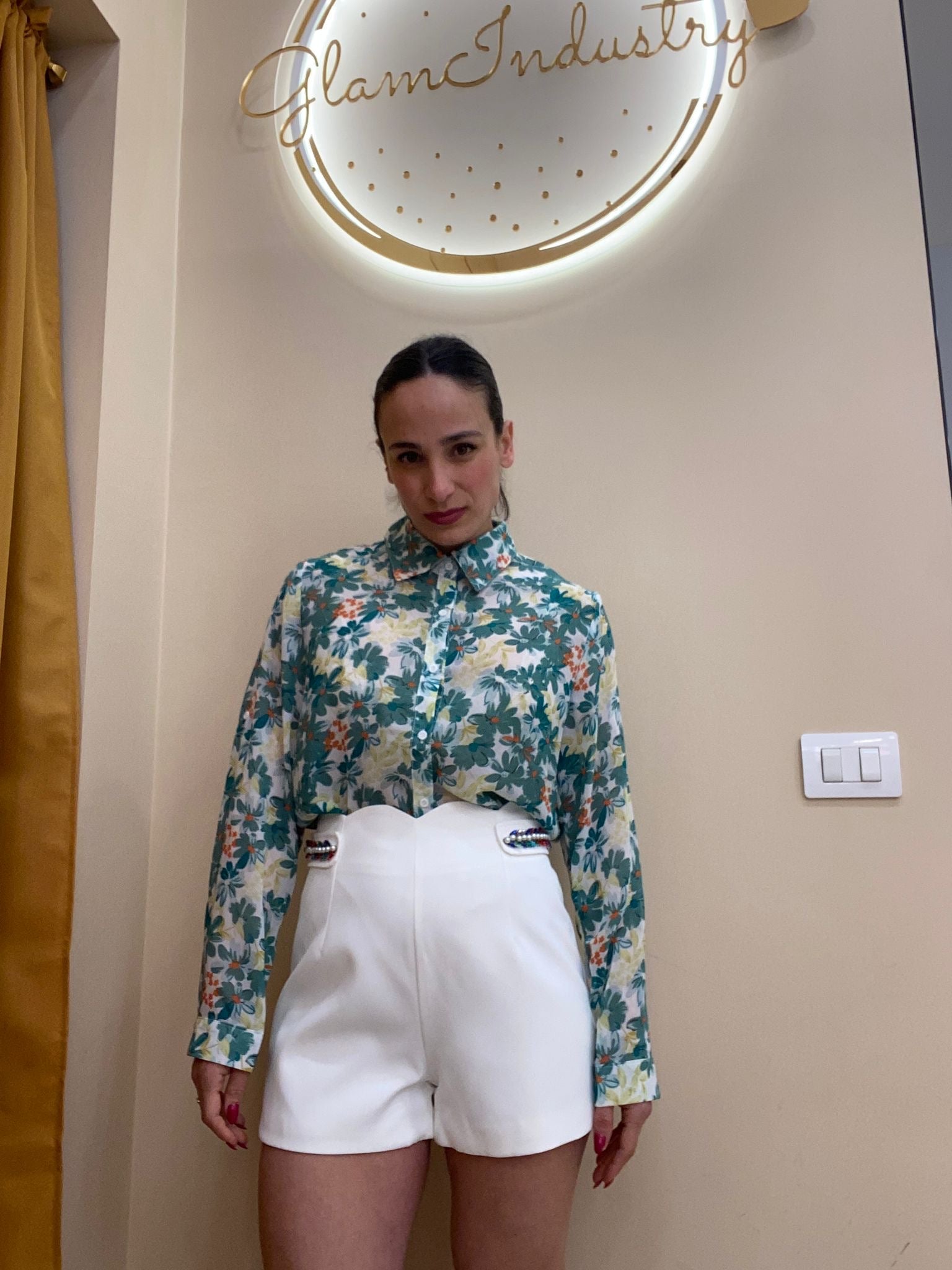 Camicia hawai base verde