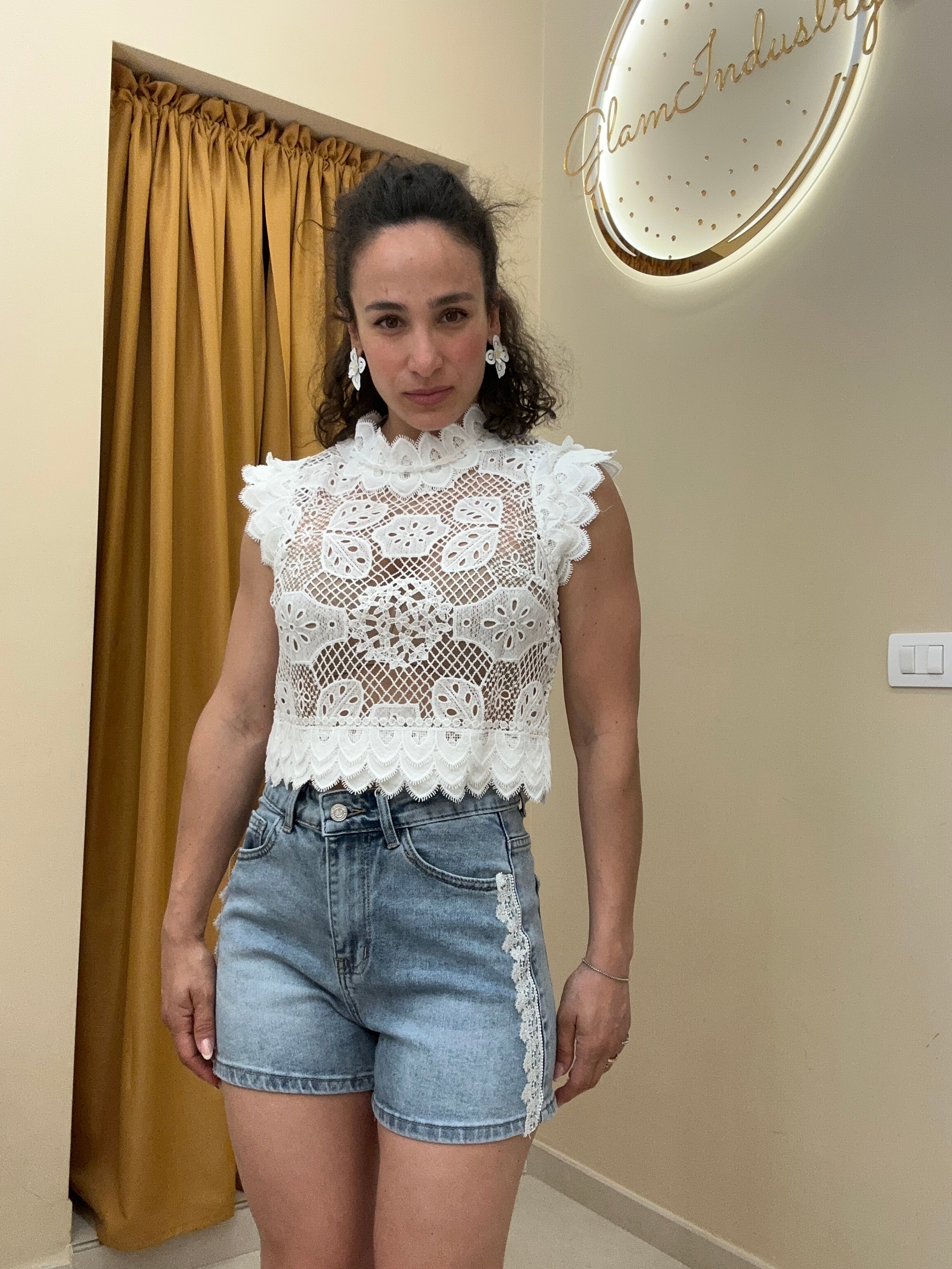Blusa macramè