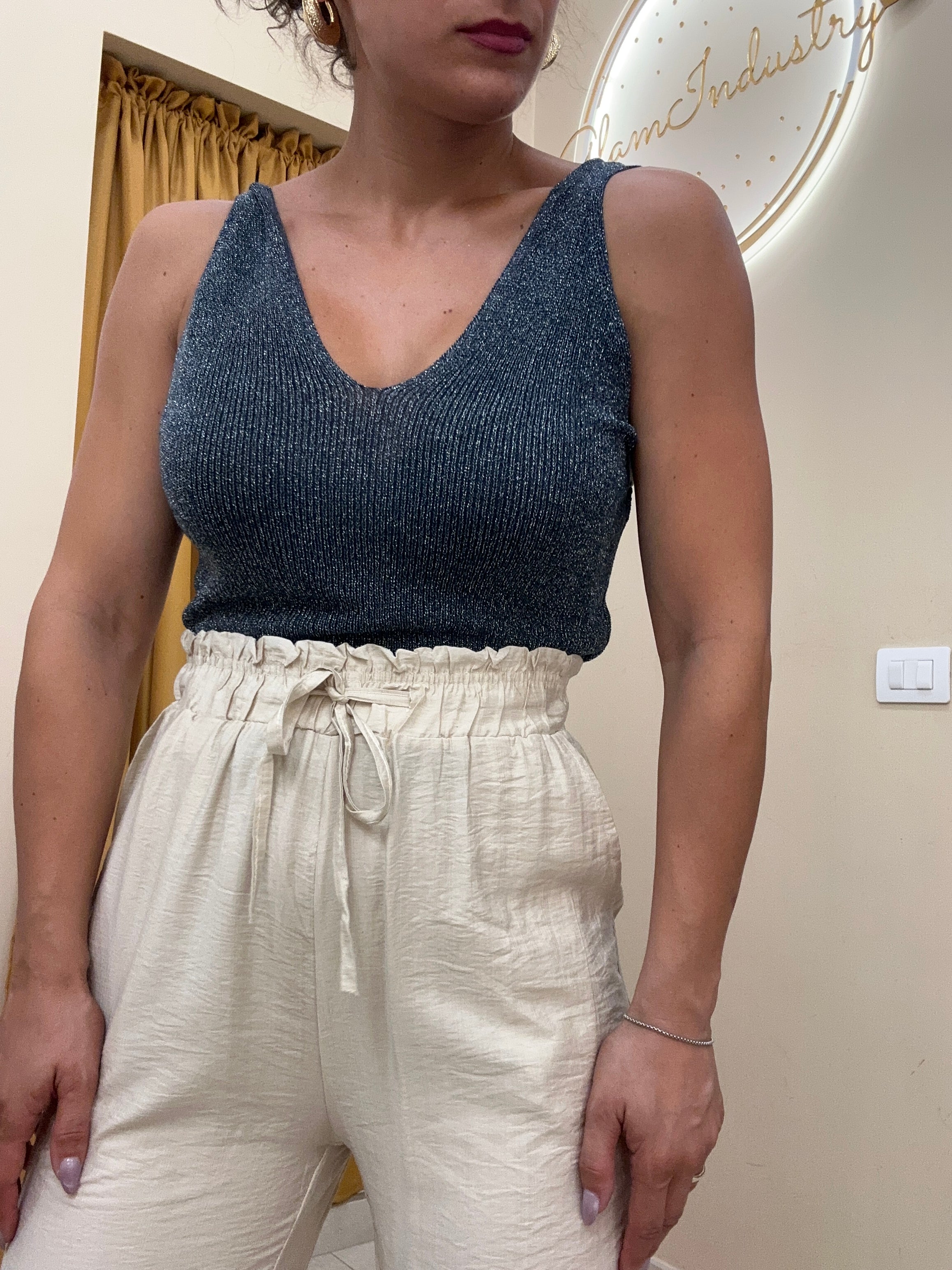 Top dettaglio lurex
