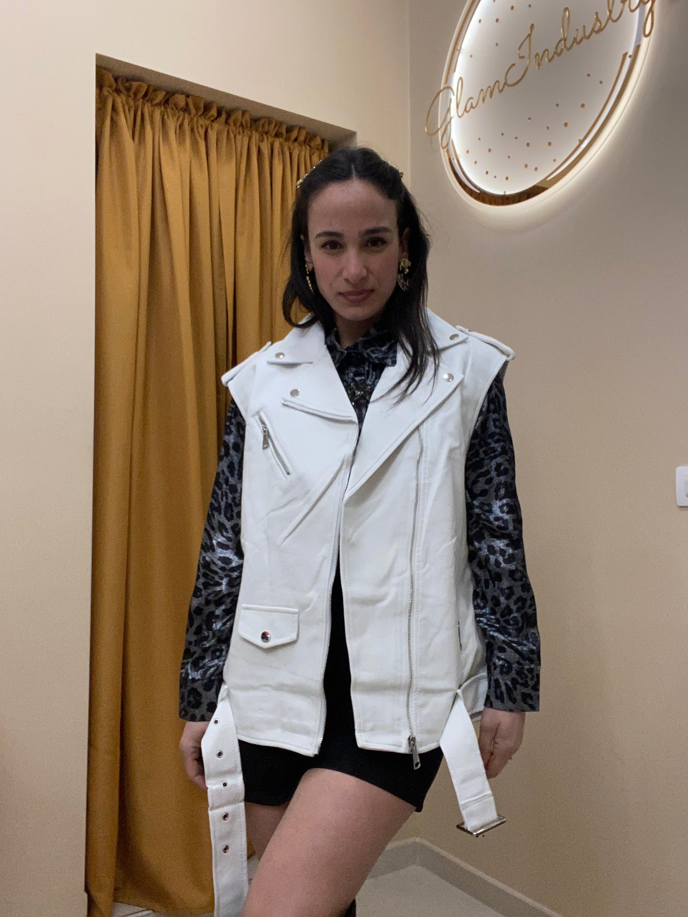 Chiodo ecopelle smanicato