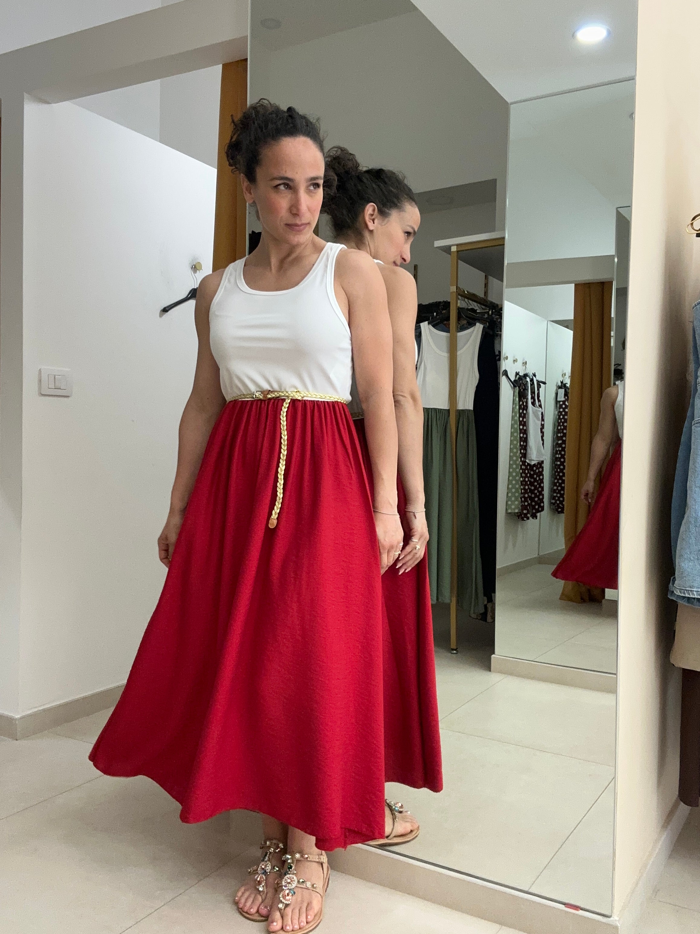 Abito canotta ROSSO